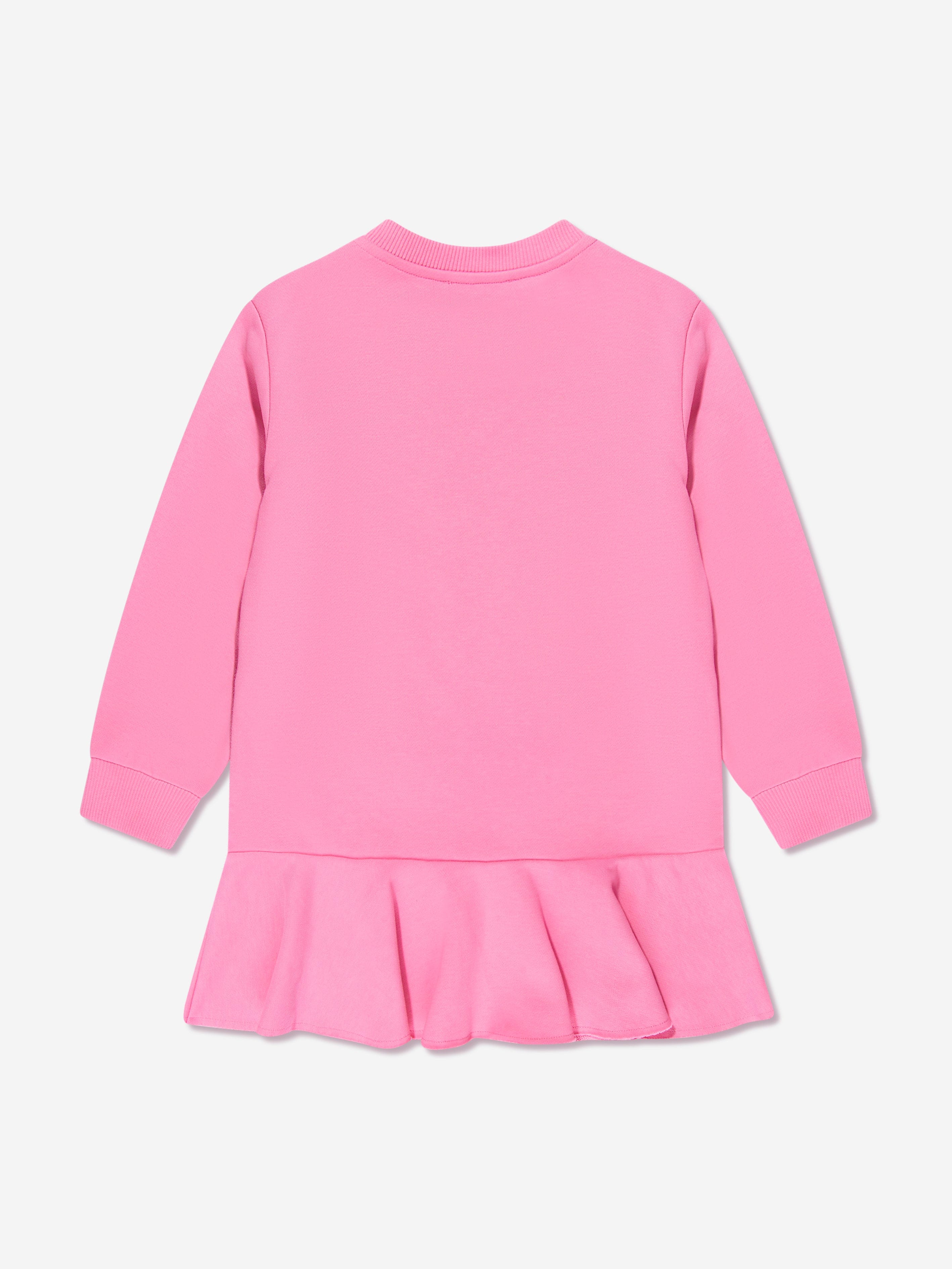 Balmain Girls Logo Jersey Dress in Pink