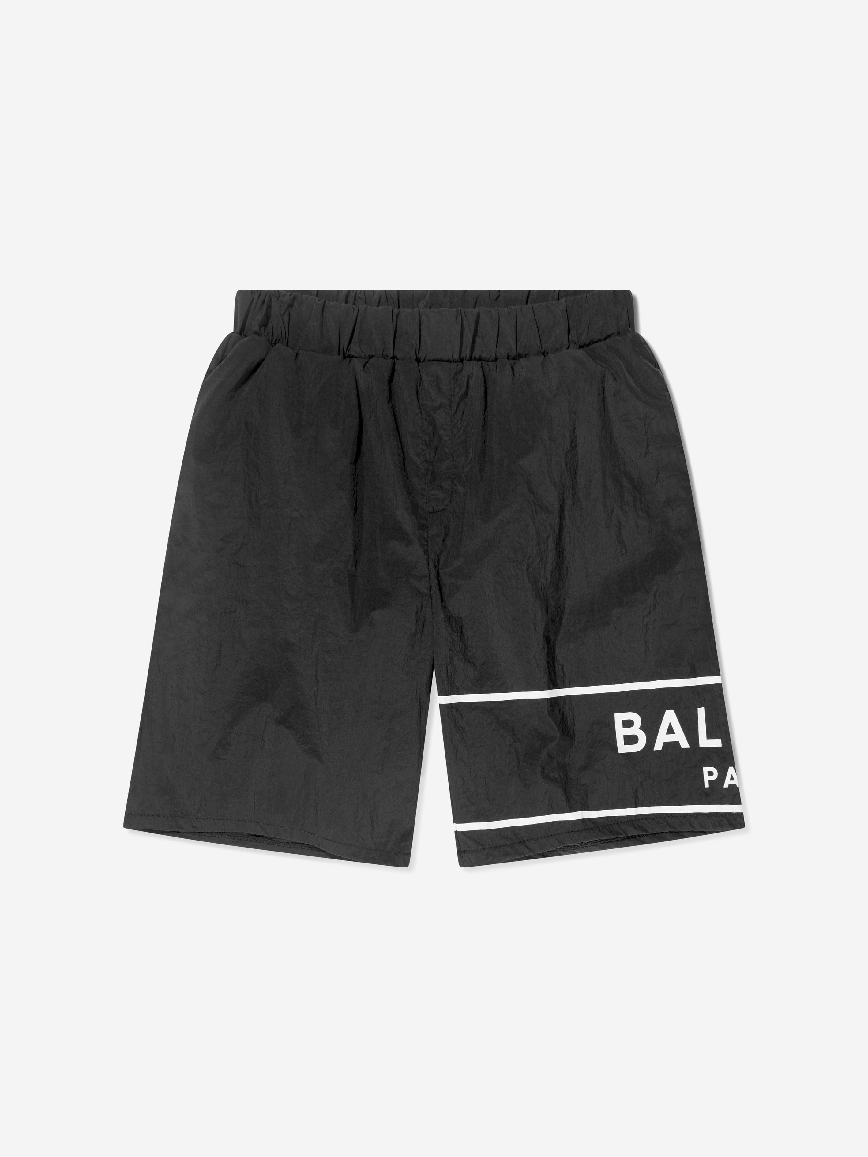 Balmain Boys Logo Swim Shorts in Black