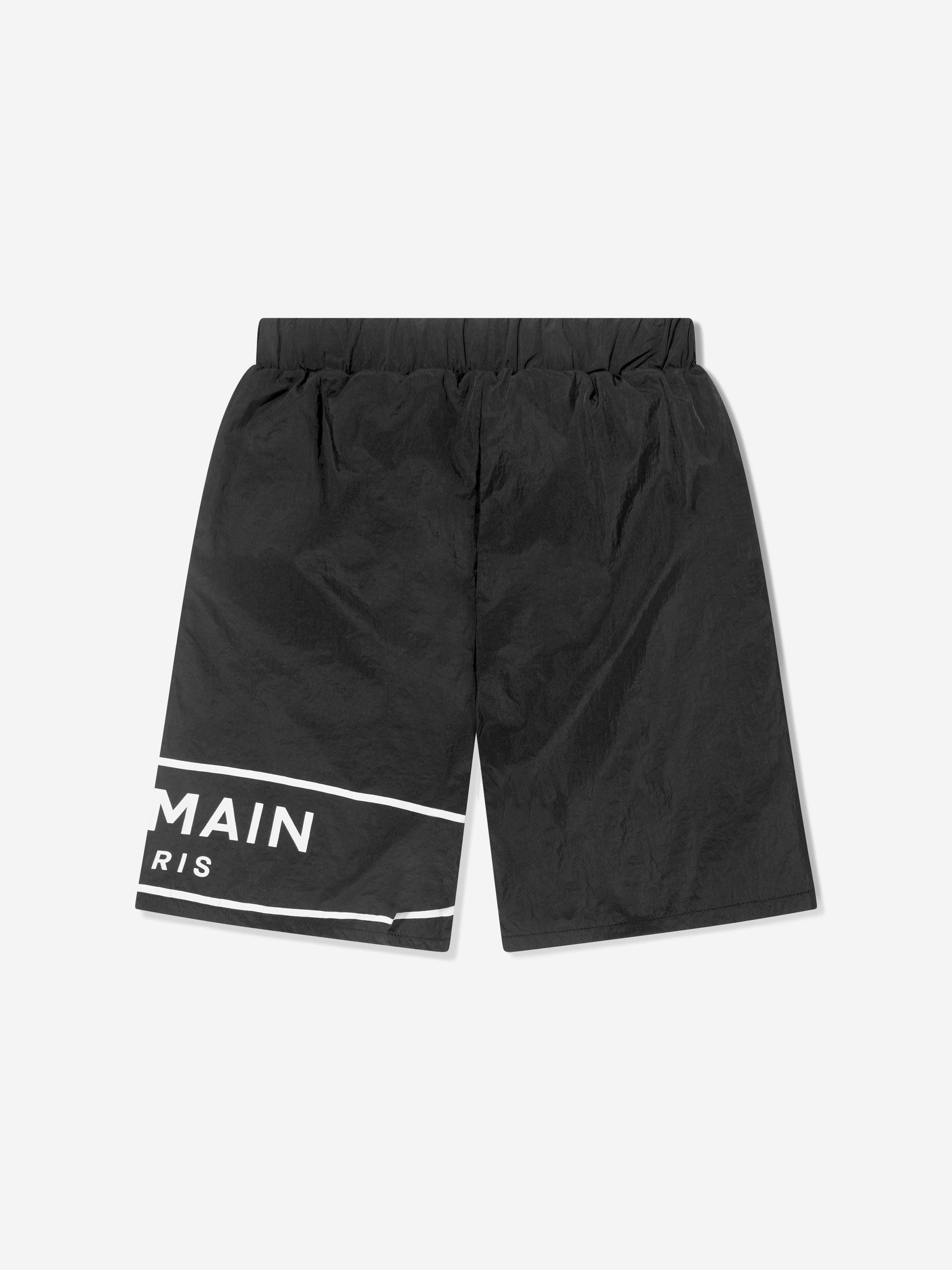 Balmain Boys Logo Swim Shorts in Black