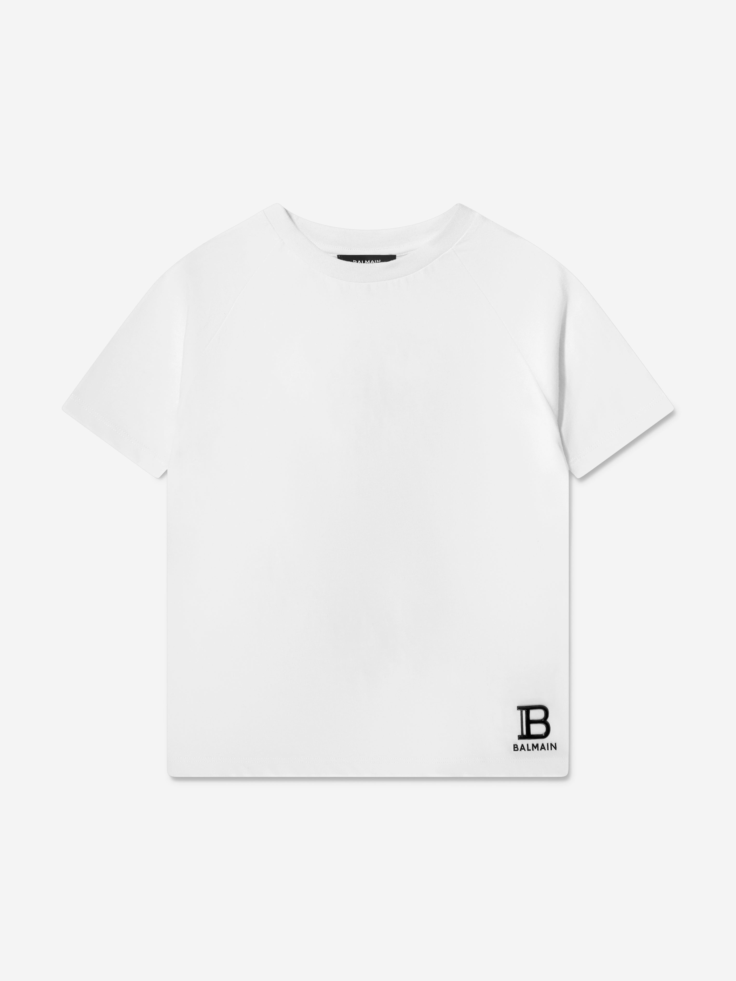 Balmain Boys Logo T-Shirt in White