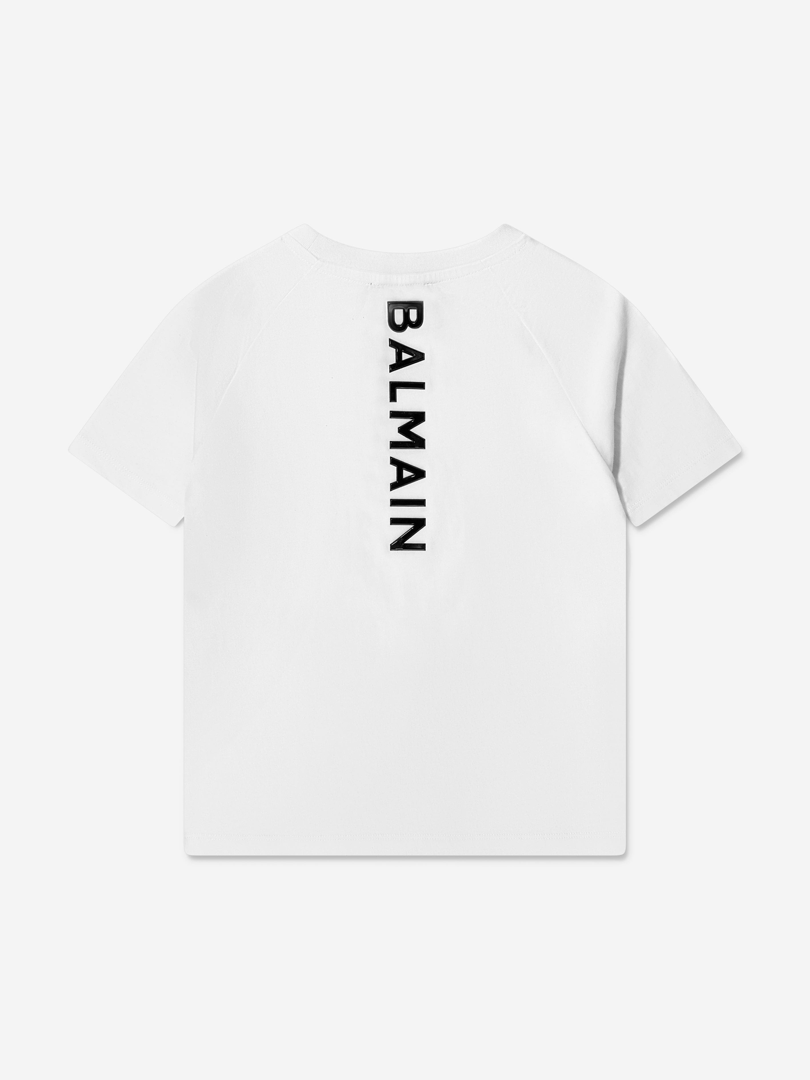 Balmain Boys Logo T-Shirt in White