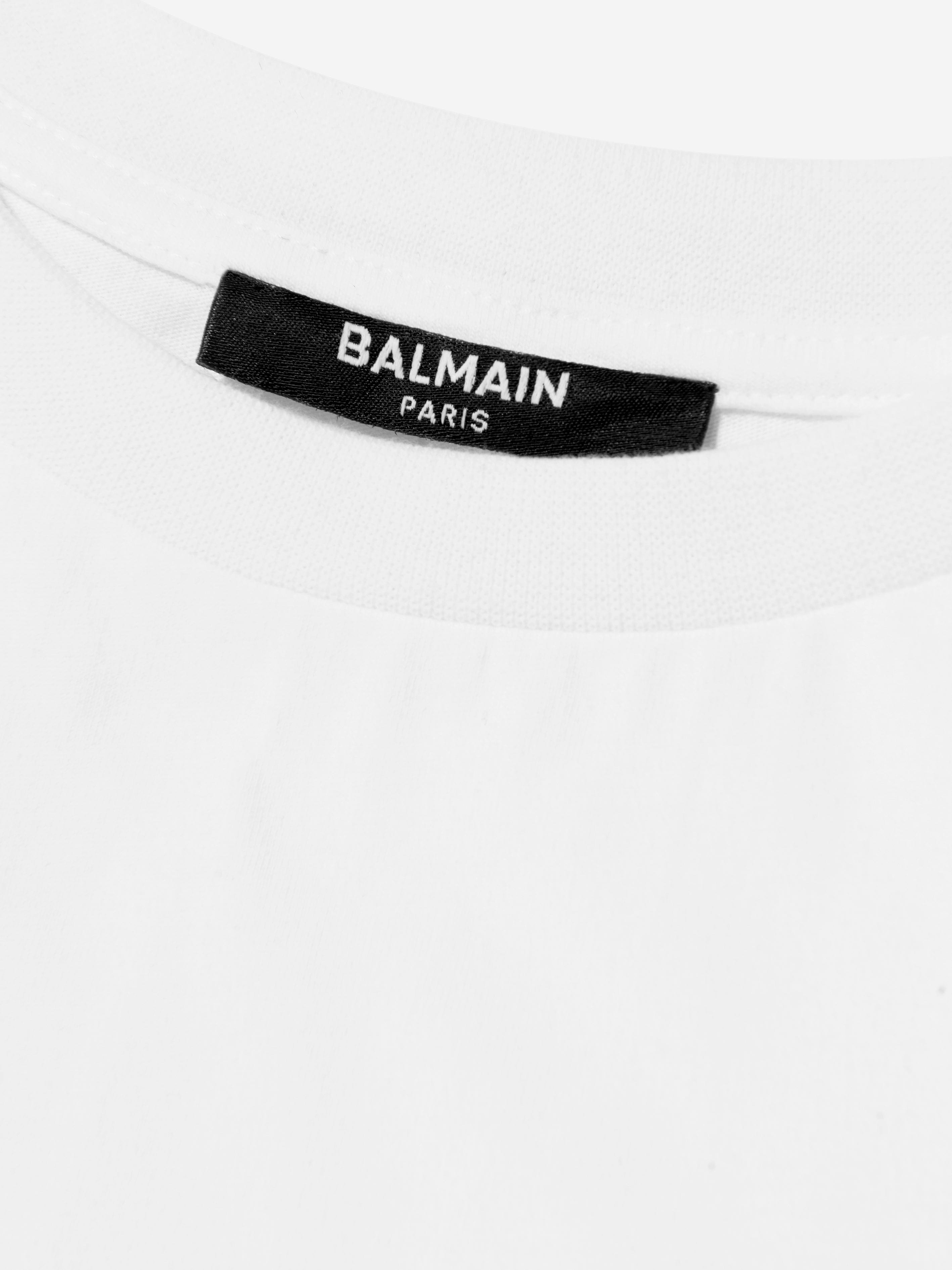 Balmain Kids Logo T-Shirt in White