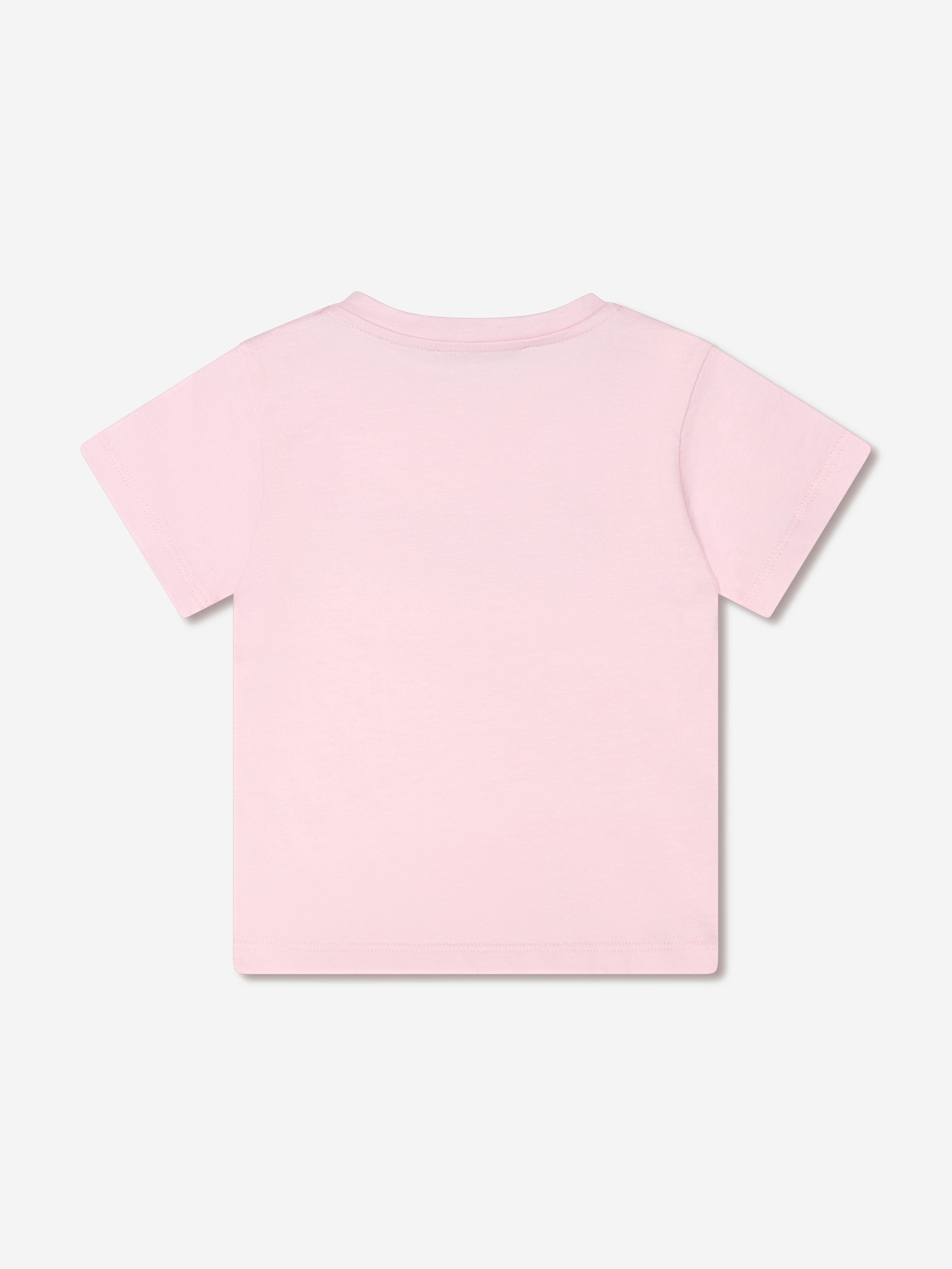 Balmain Baby Girls Logo Print T-Shirt in Pink