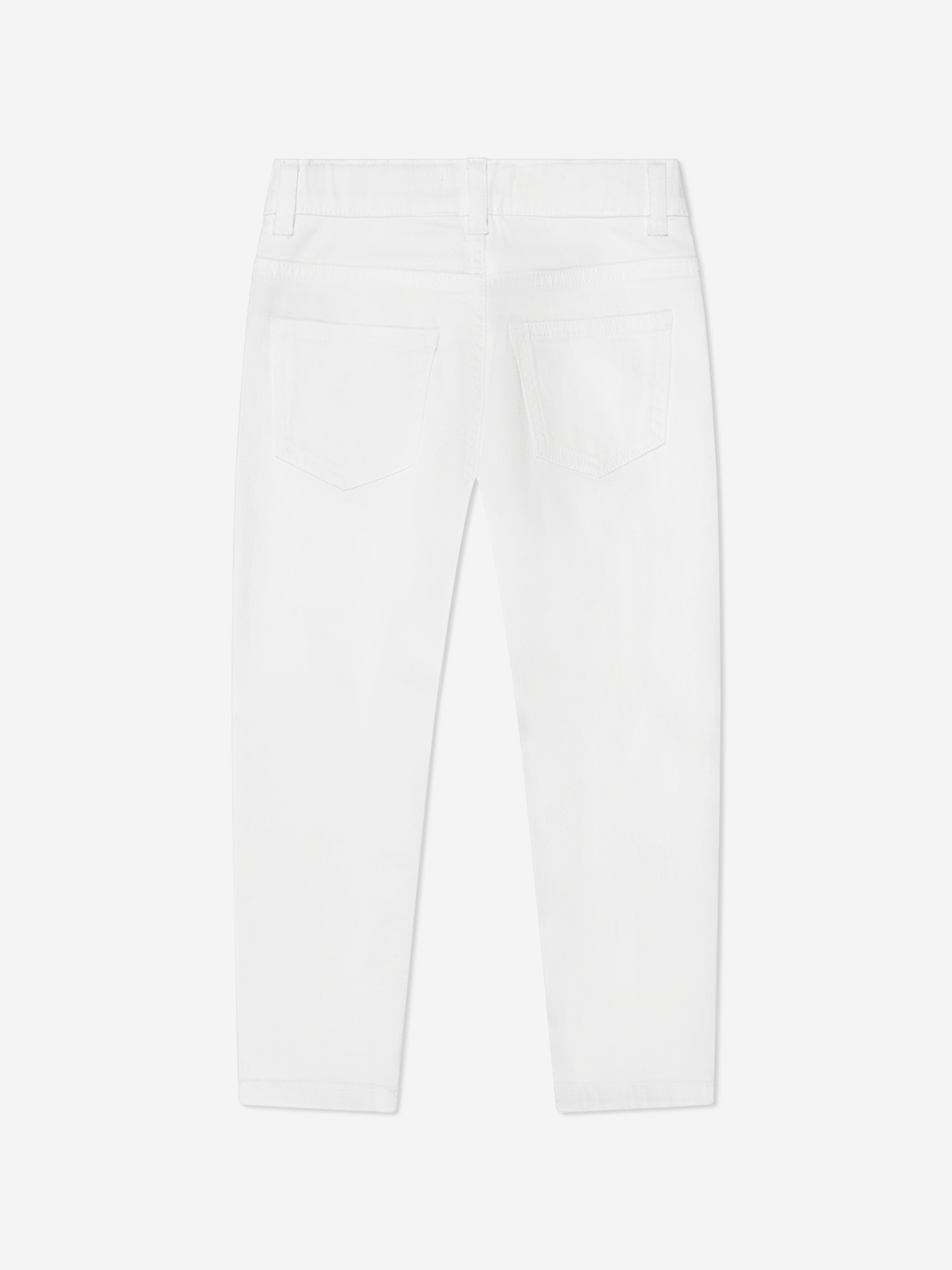 Balmain Boys Logo Jeans in White