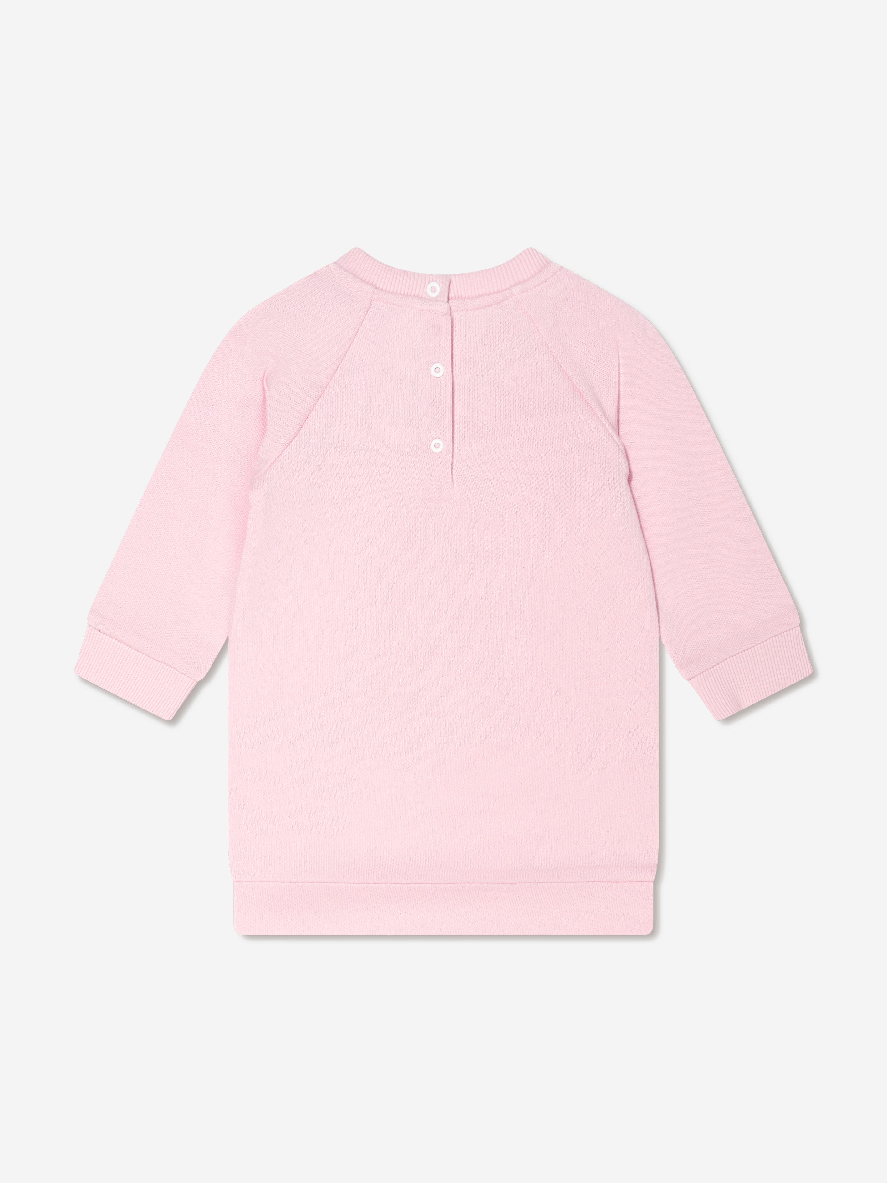 Balmain Baby Girls Logo Jersey Dress in Pink