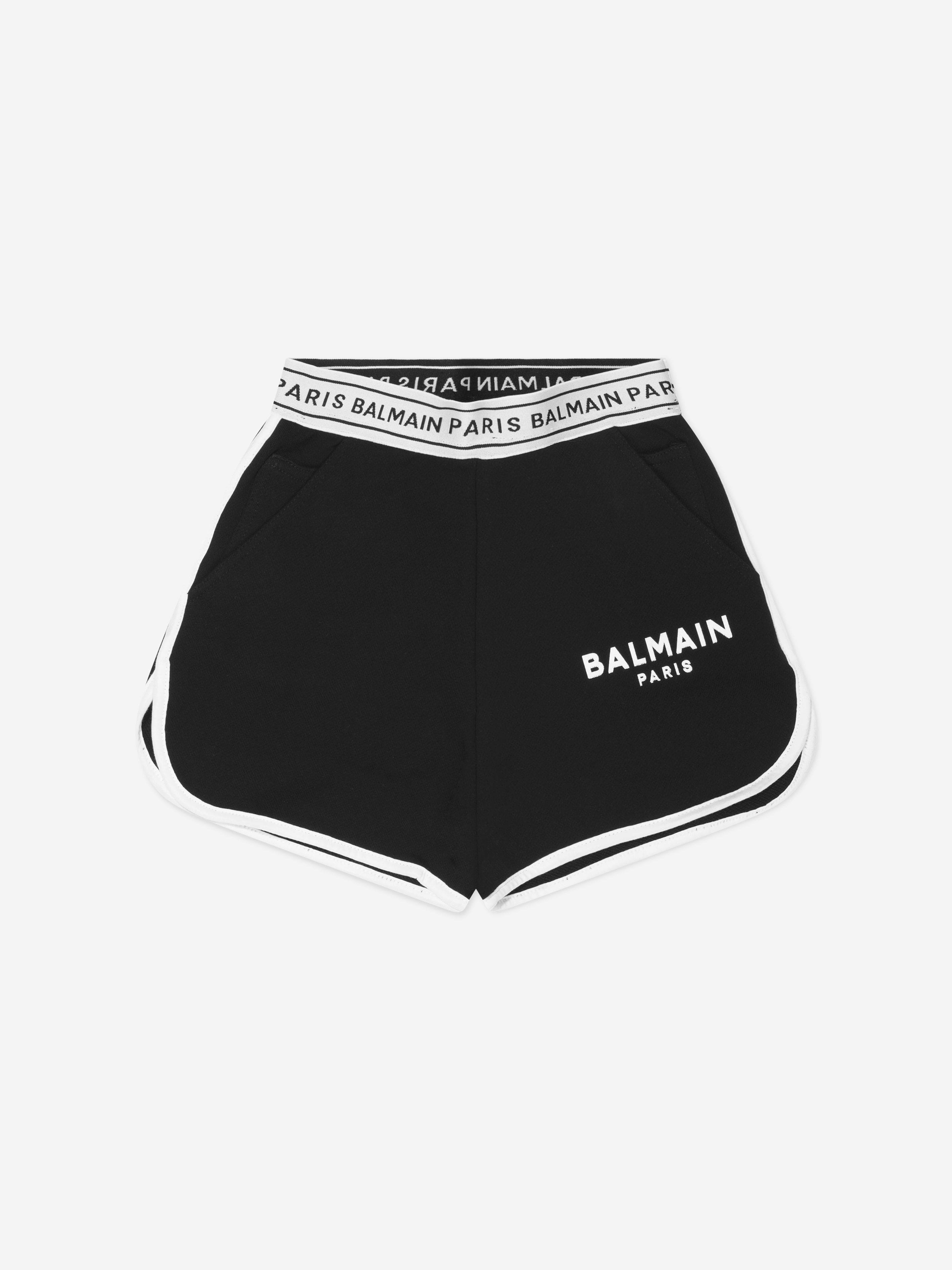 Balmain Girls Logo Shorts in Black