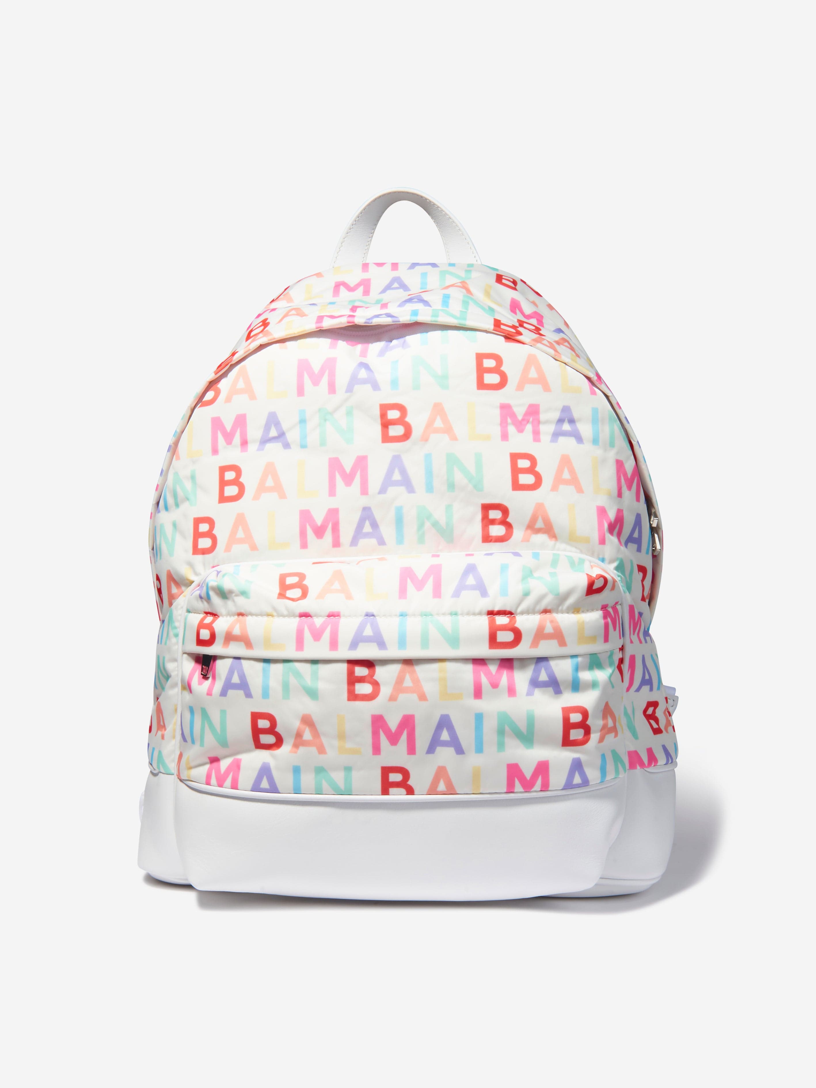 Balmain Kids Logo Print Backpack in Multicolour