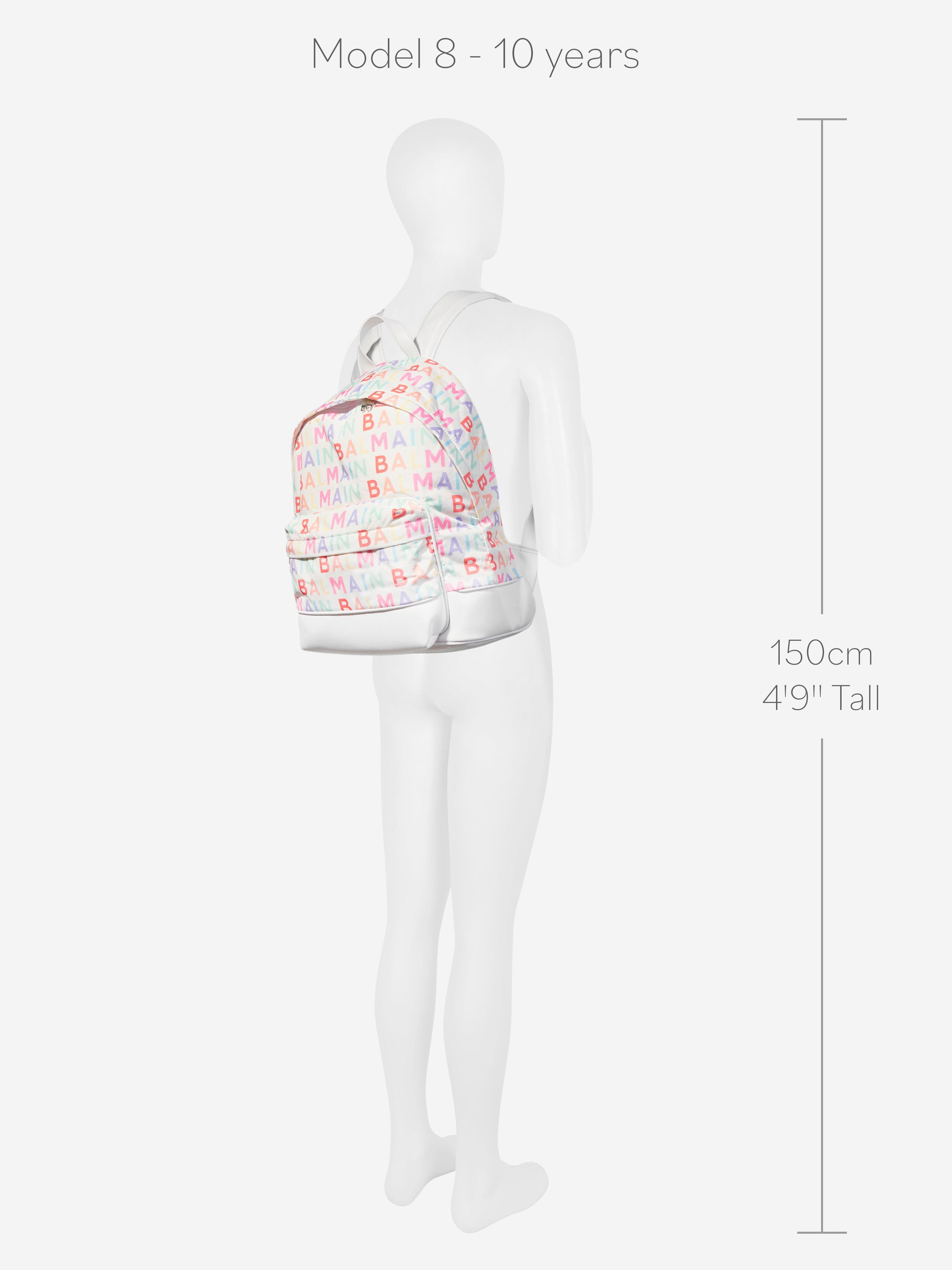 Balmain Kids Logo Print Backpack in Multicolour