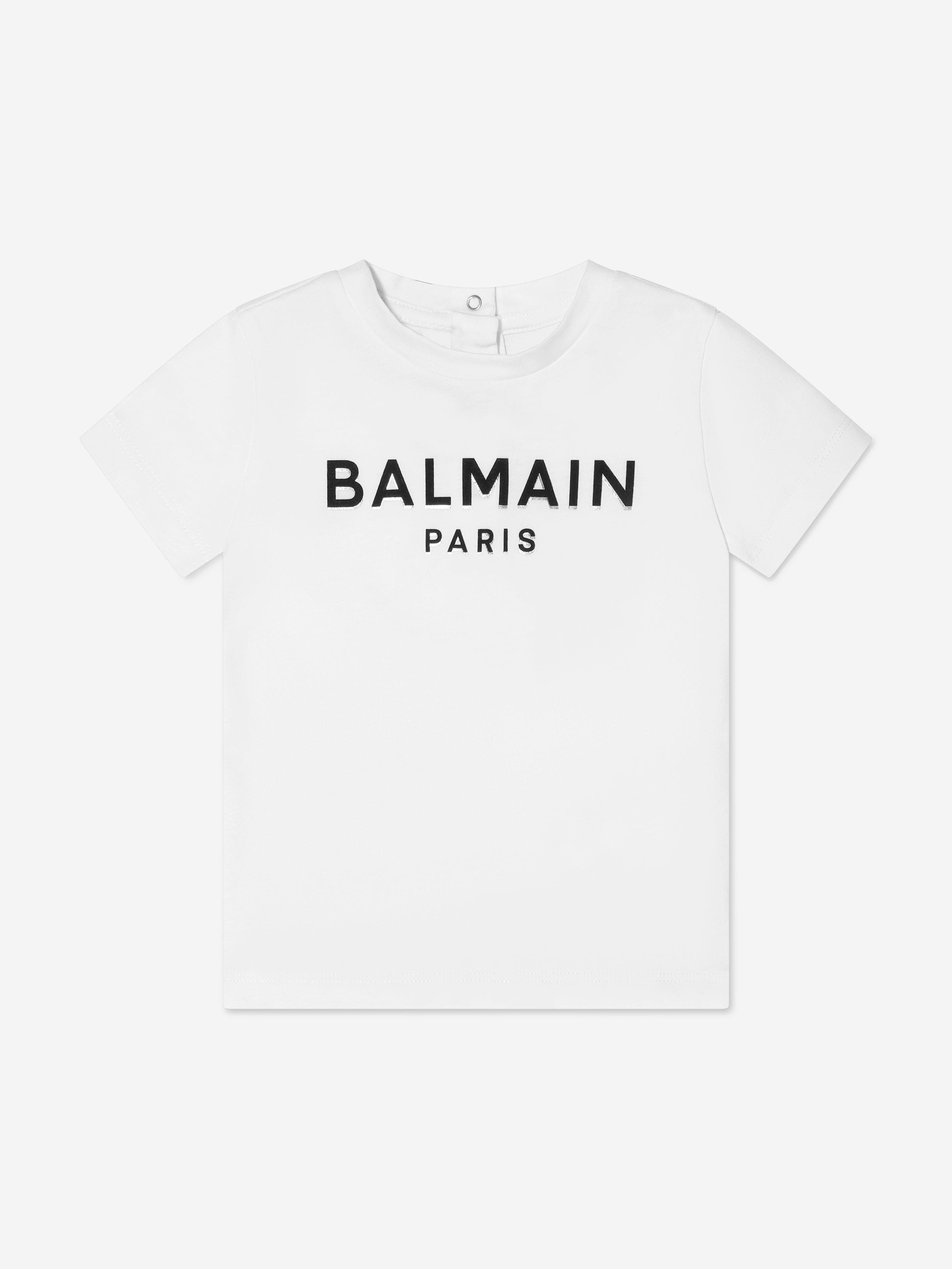 Balmain Baby Boys Logo T-Shirt in White