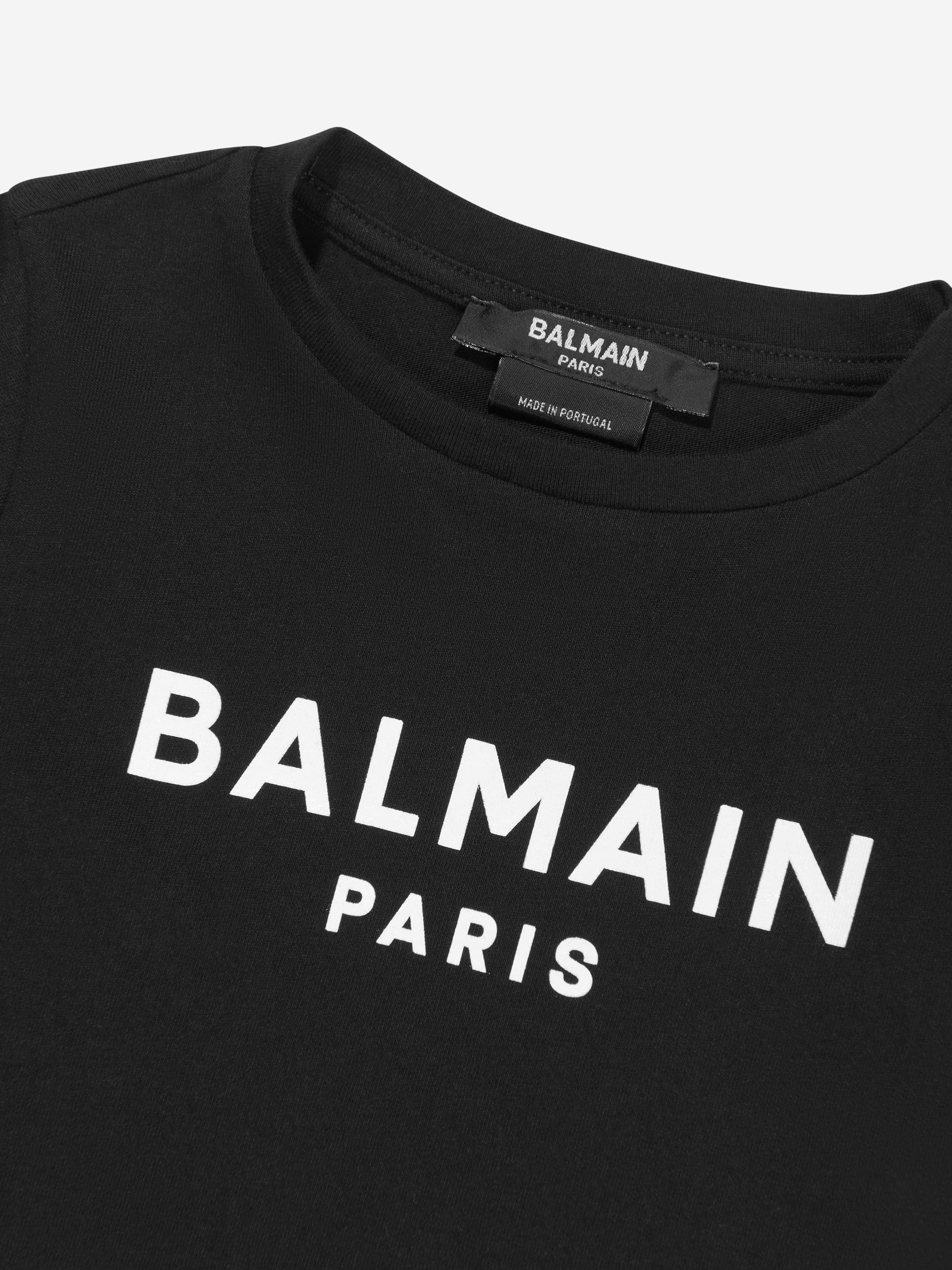 Balmain Baby Boys Logo T-Shirt in Black