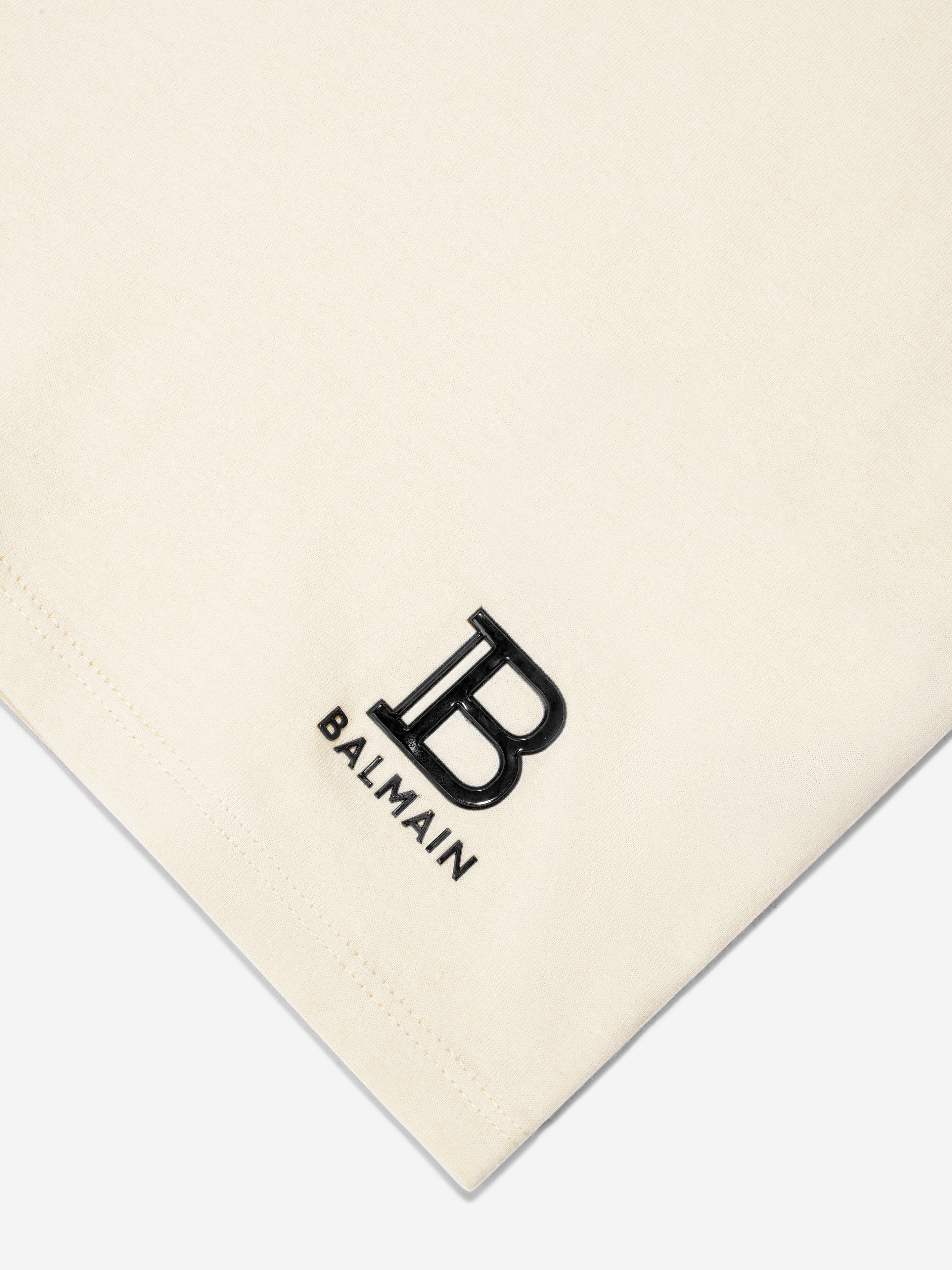 Balmain Boys Logo T-Shirt in Beige