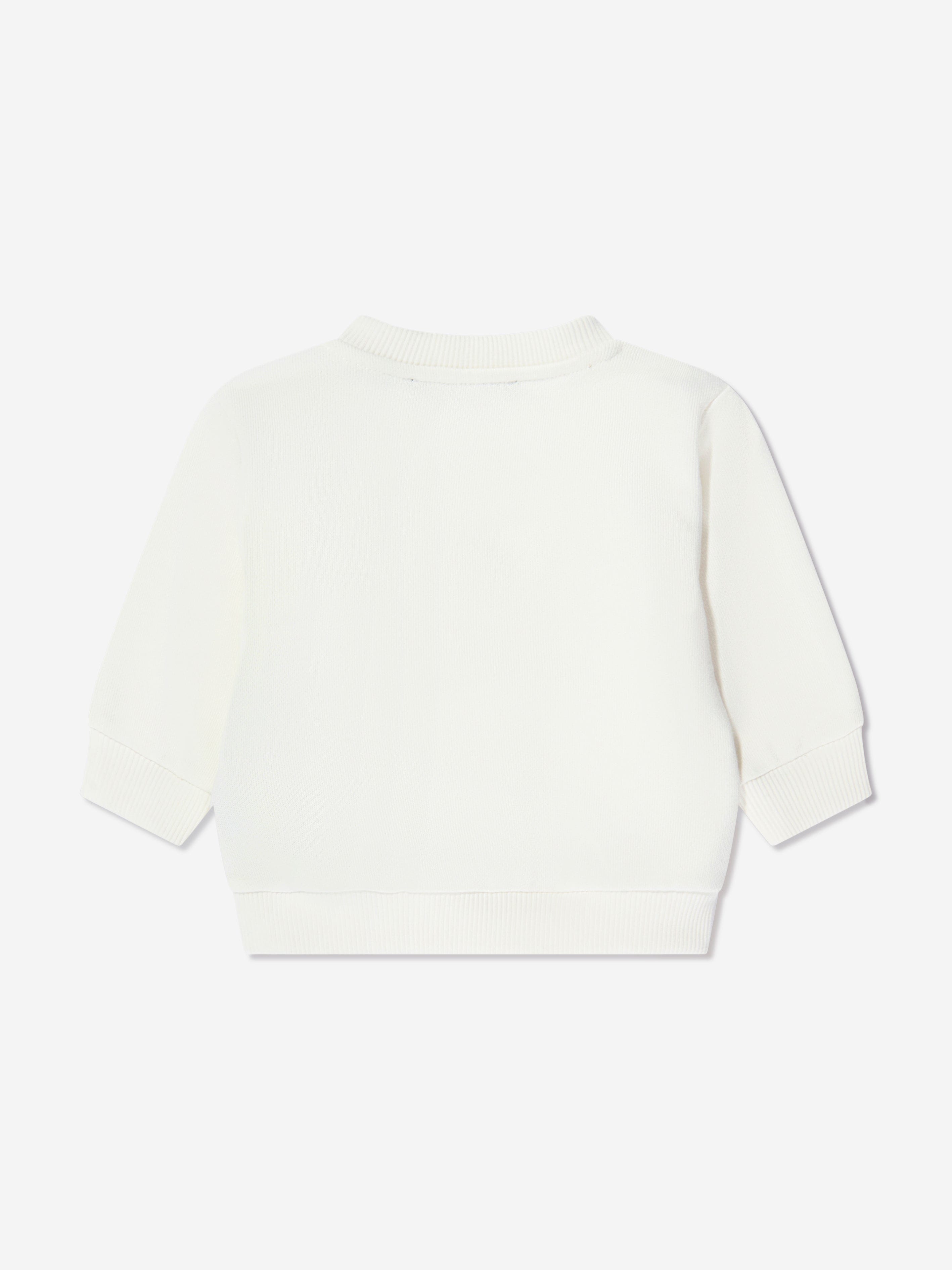 Balmain Baby Girls Logo Sweatshirt in Ivory