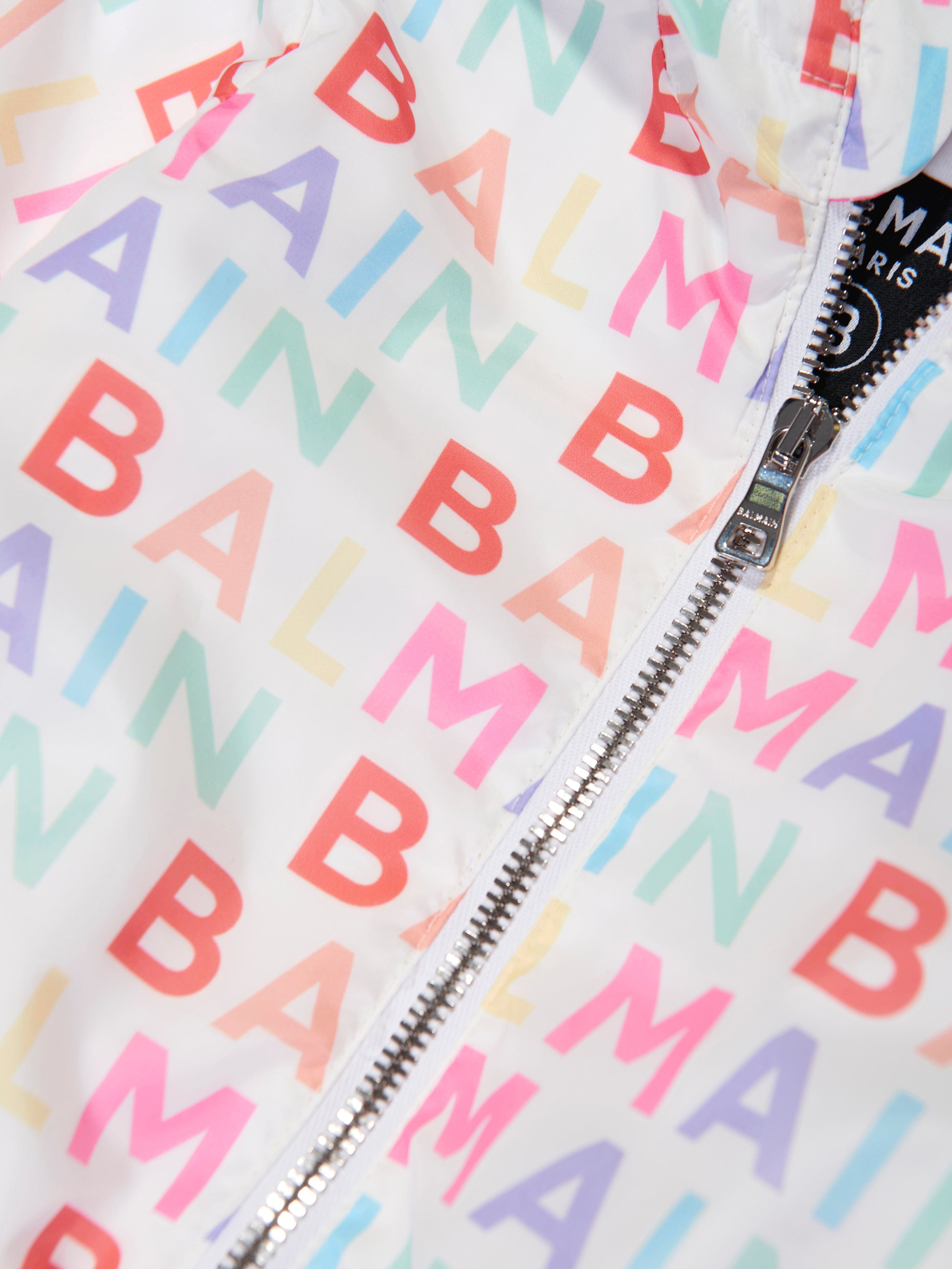 Balmain Baby Logo Print Jacket in Multicolour