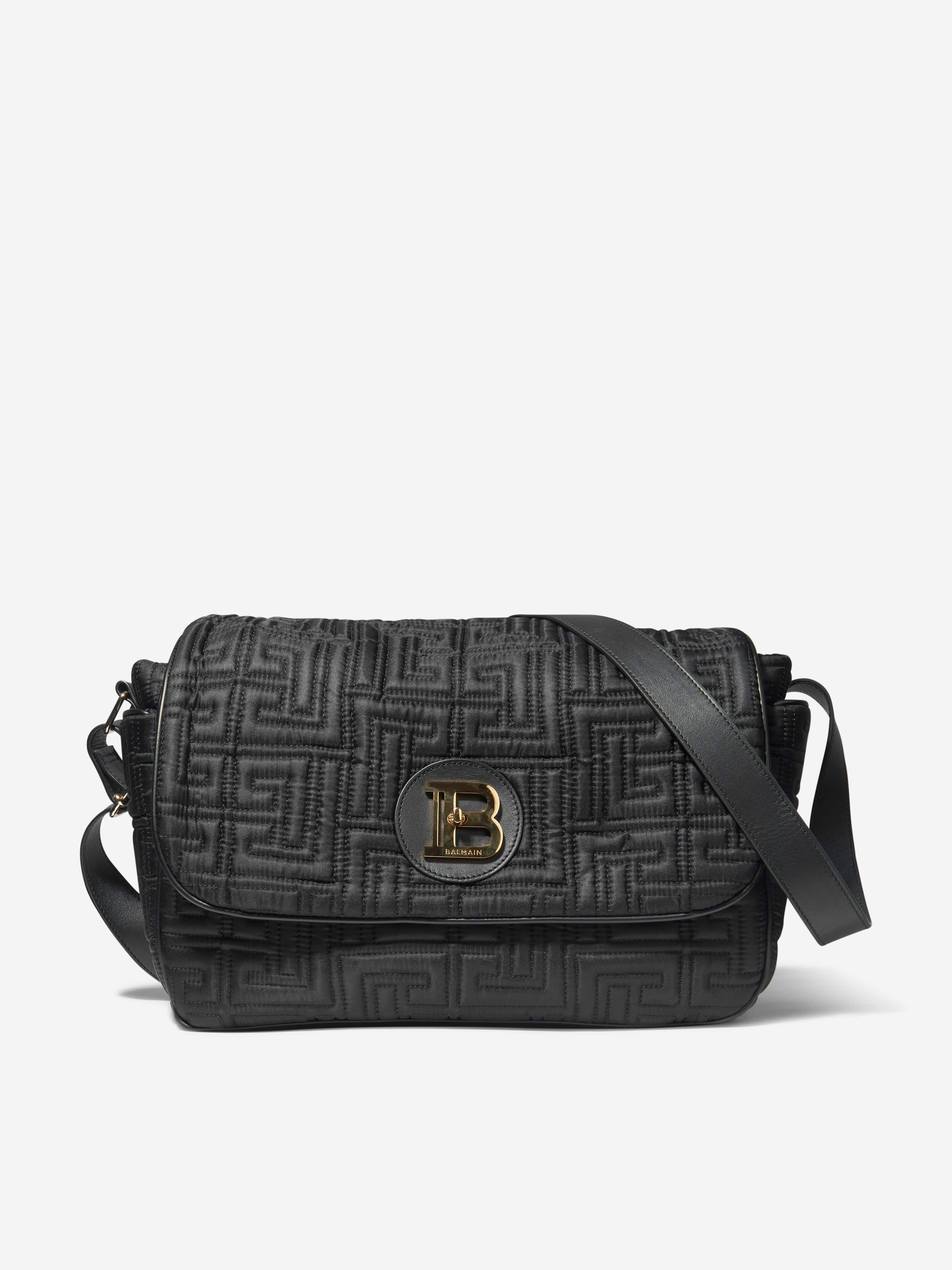 Balmain Baby Logo Changing Bag in Black