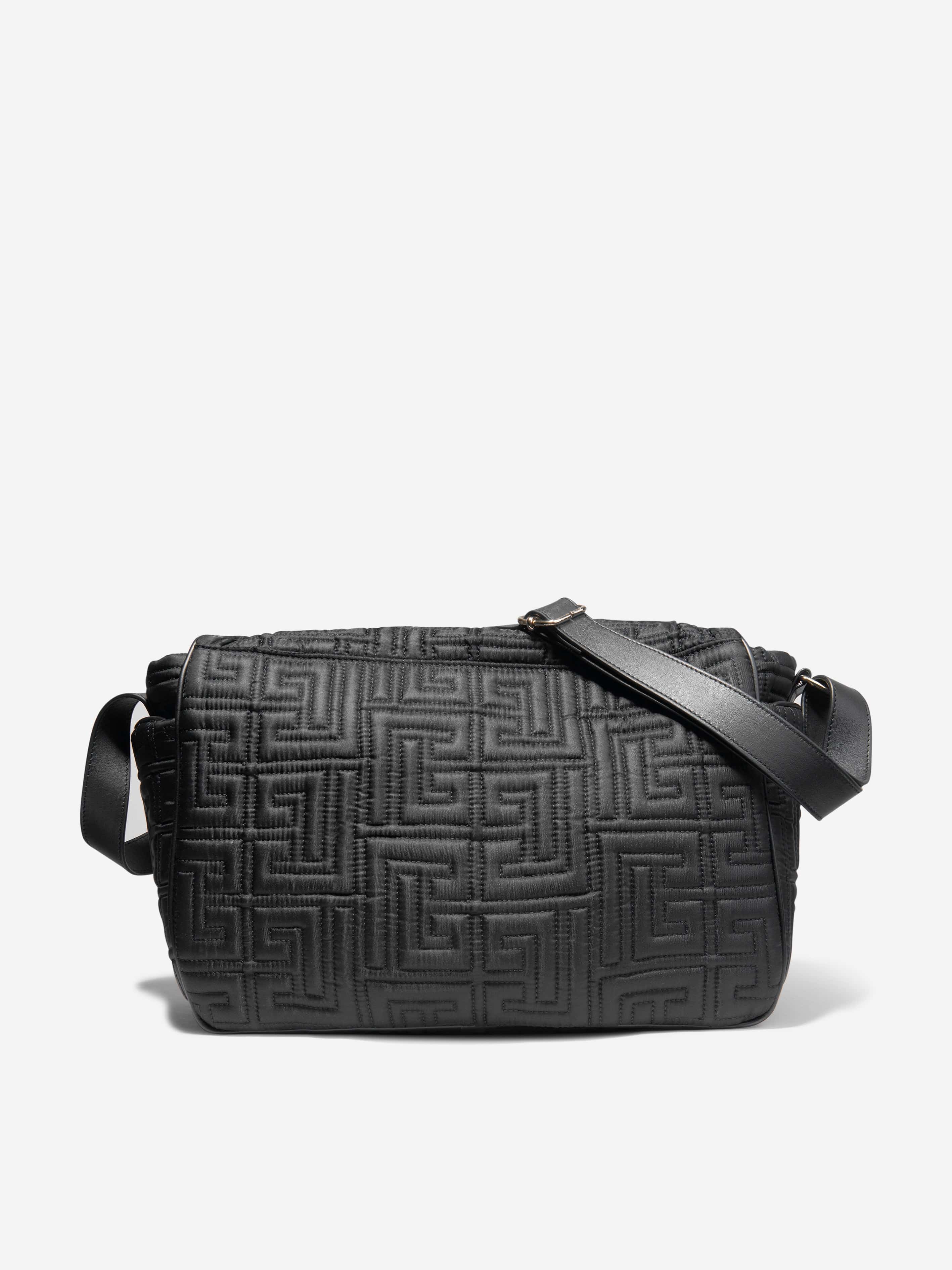 Balmain Baby Logo Changing Bag in Black