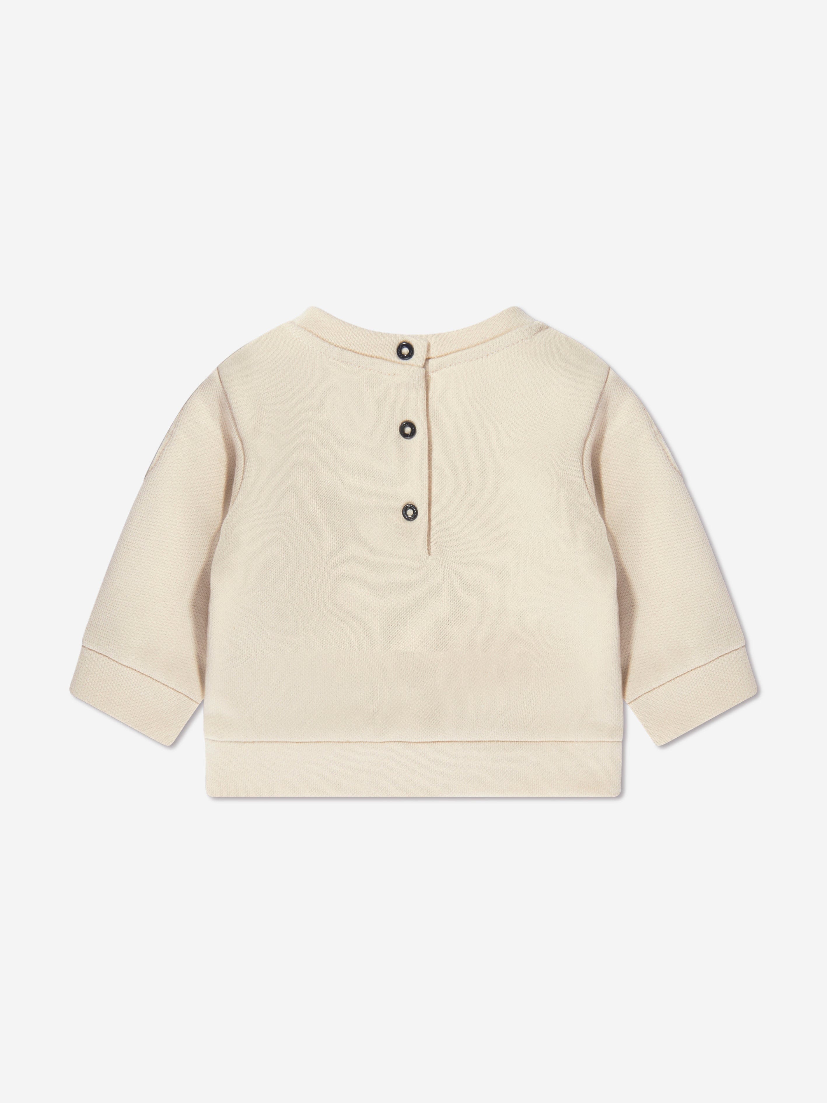 Balmain Baby Boys Logo Sweatshirt in Beige