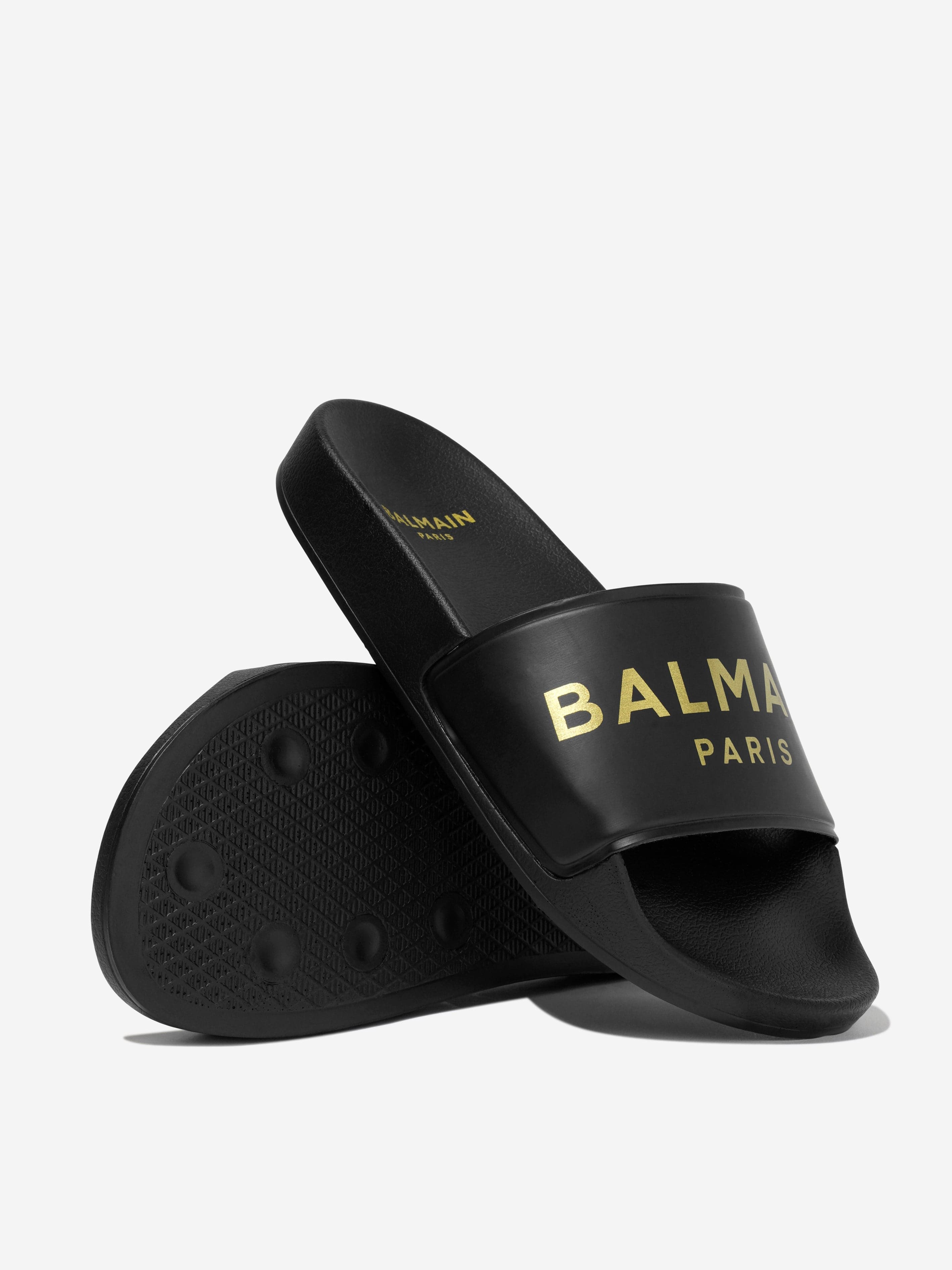 Balmain Kids Logo Sliders in Black