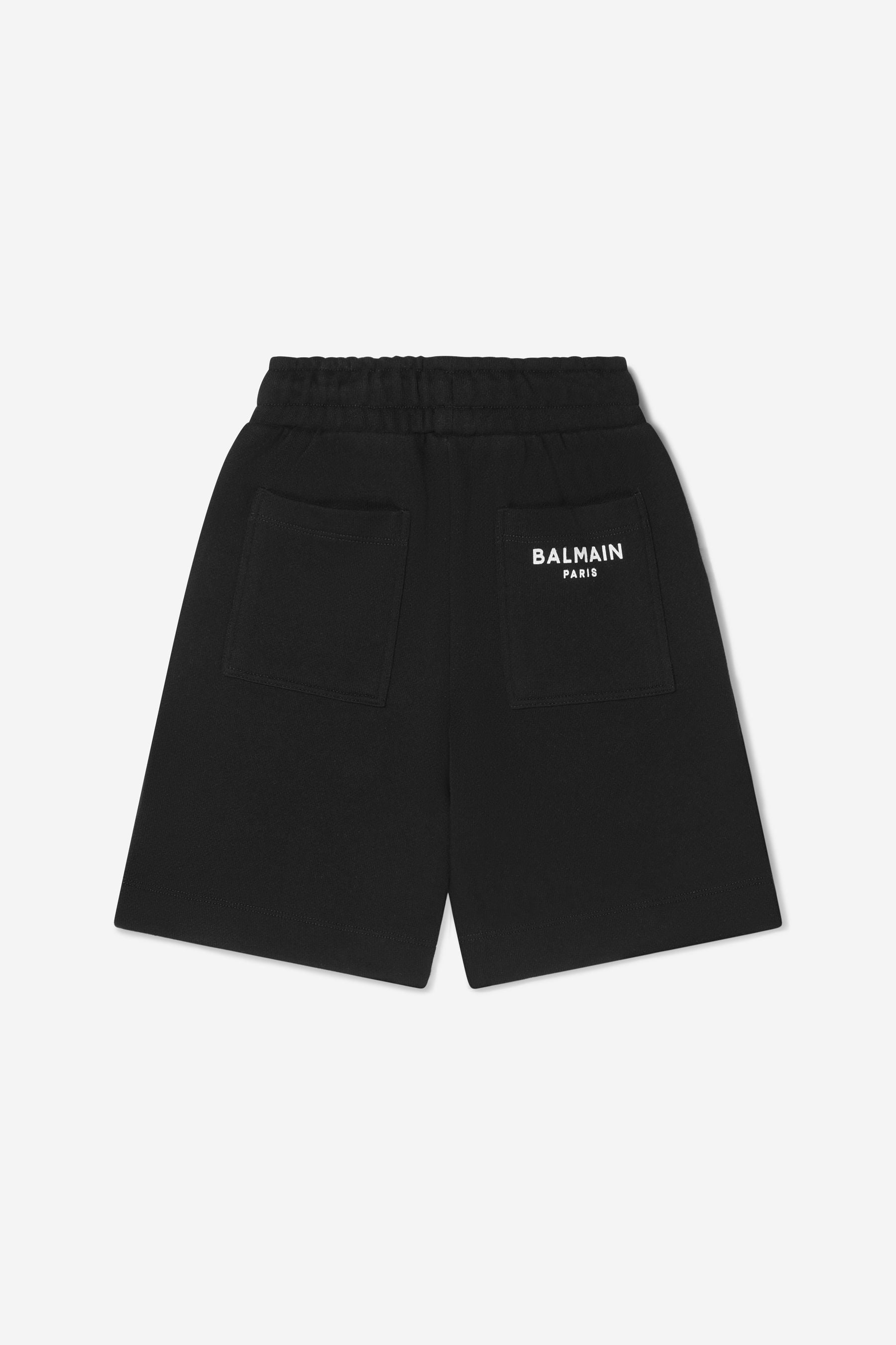 Balmain Boys Cotton Branded Bermuda Shorts