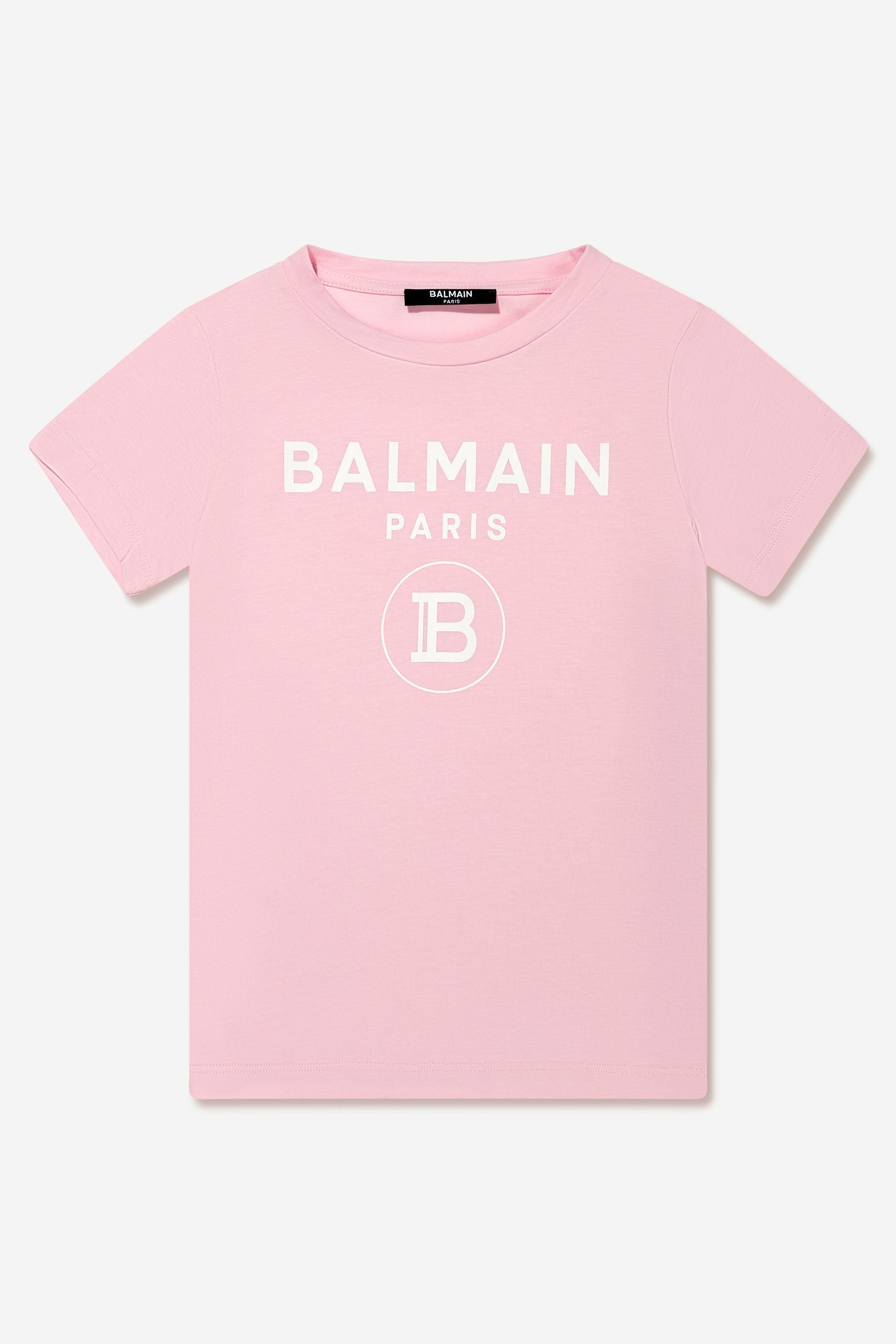 Balmain Boys Cotton Logo Print T-Shirt