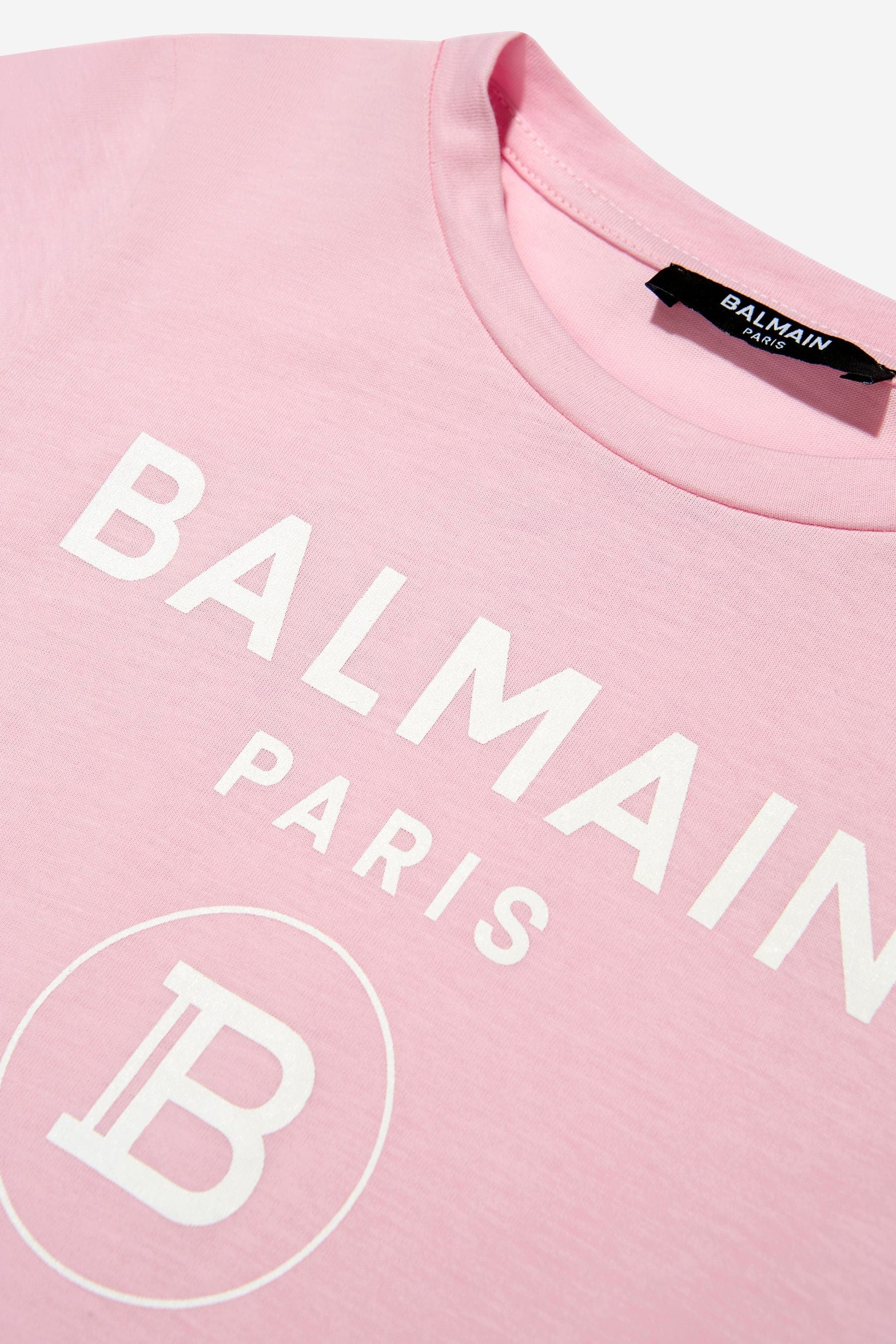 Balmain Boys Cotton Logo Print T-Shirt