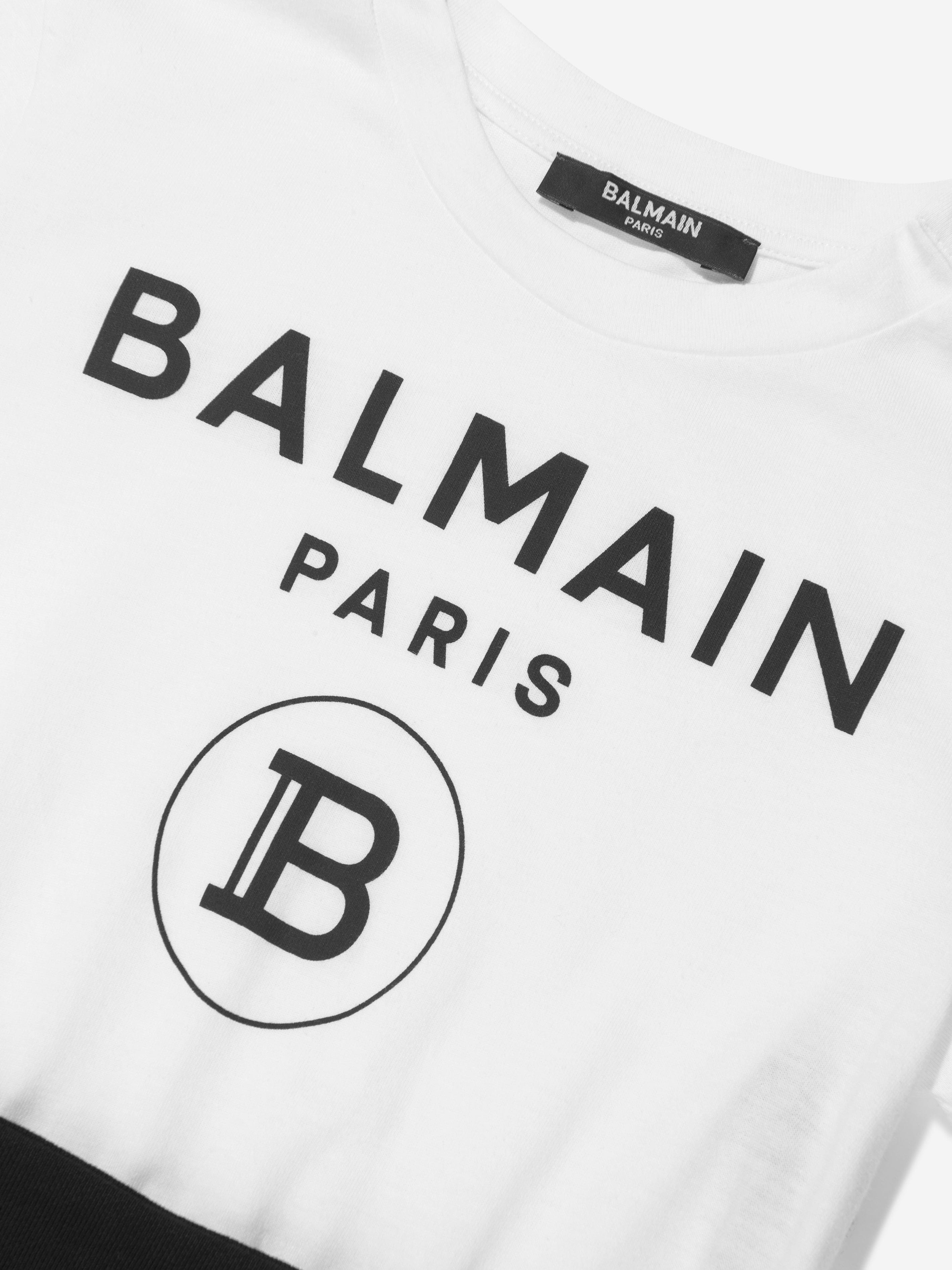 Balmain Girls Logo Print Dress