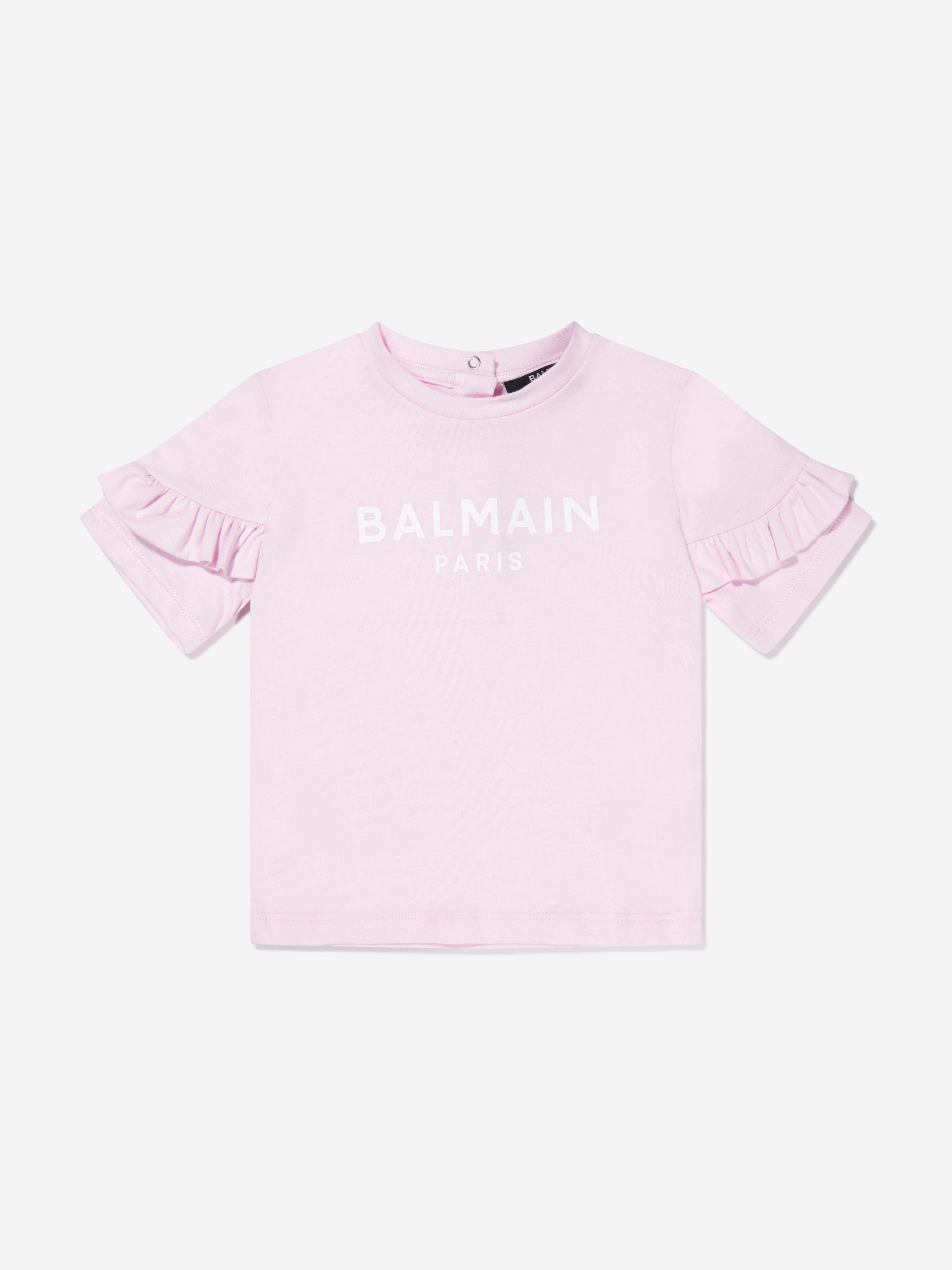 Balmain Baby Girls Logo Print T-Shirt