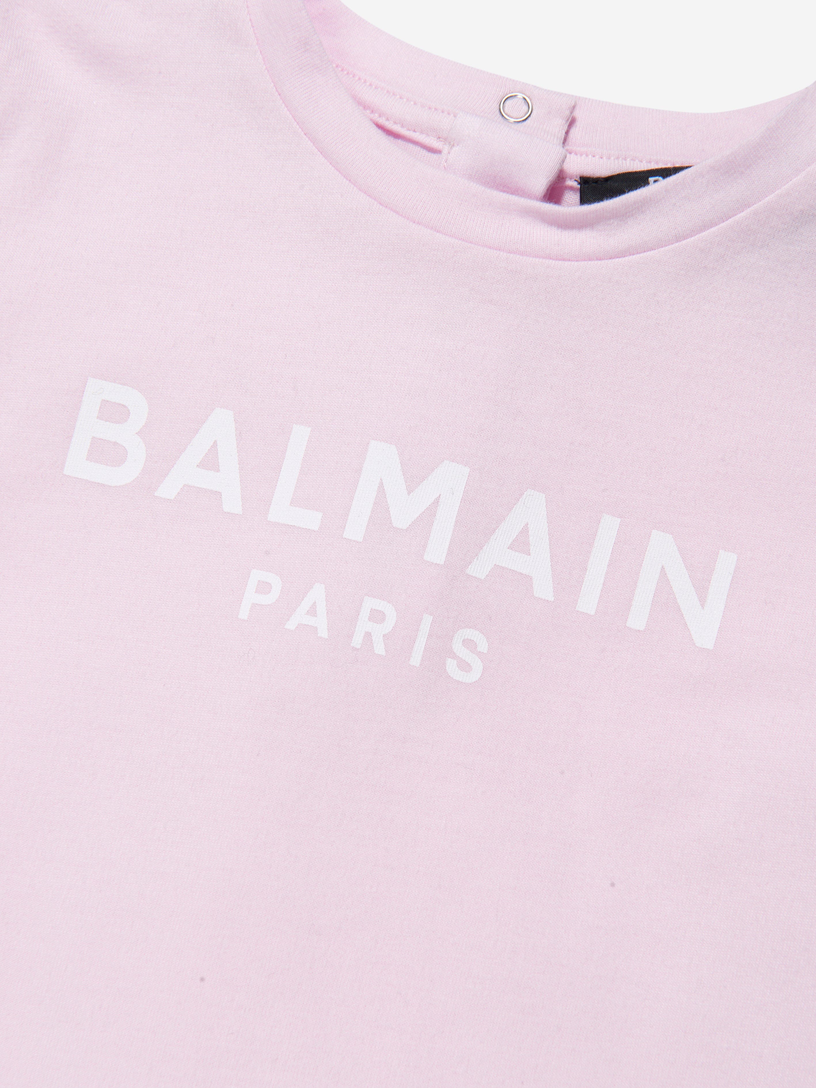 Balmain Baby Girls Logo Print T-Shirt