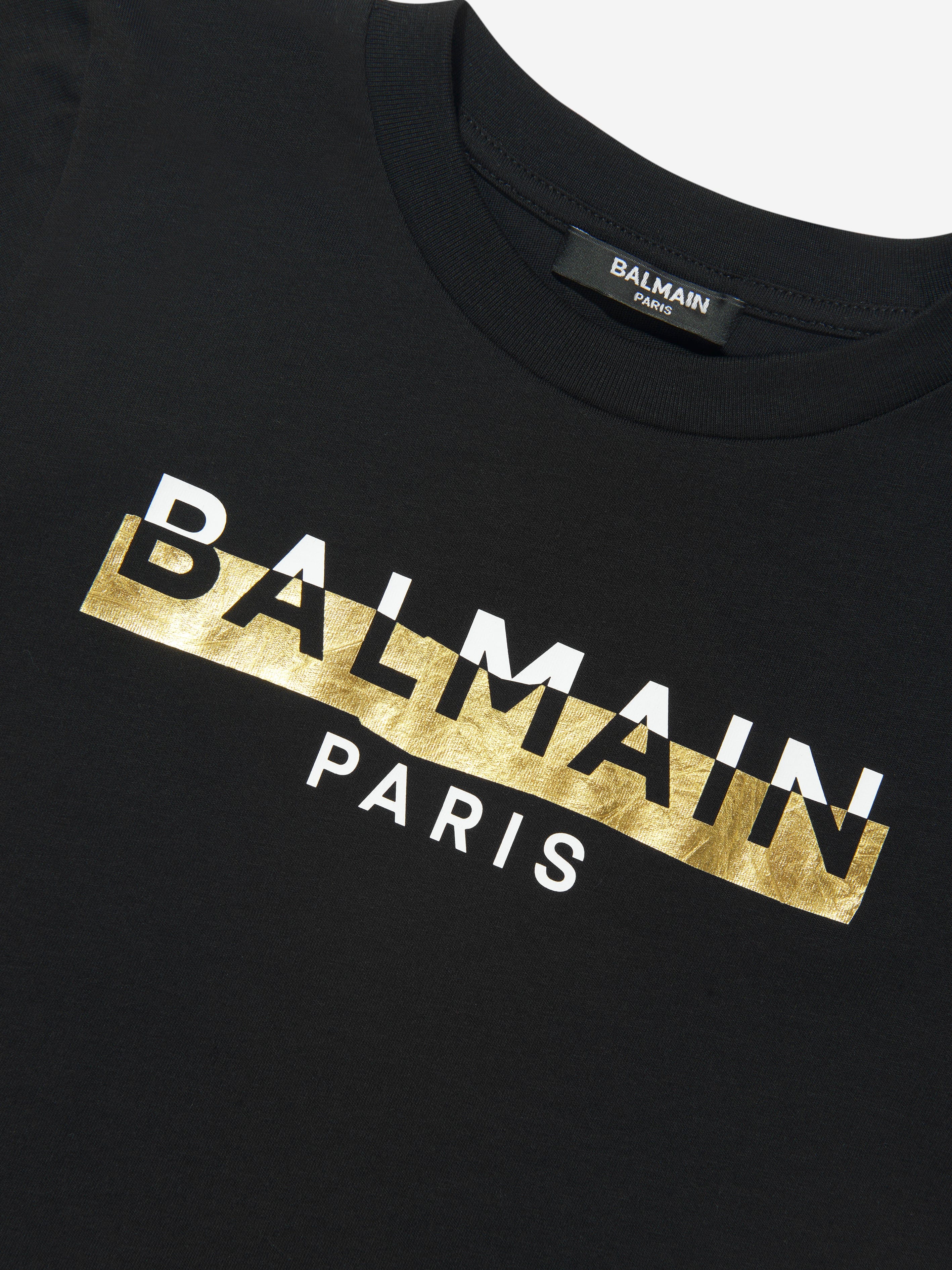 Balmain Boys Logo Print T-Shirt