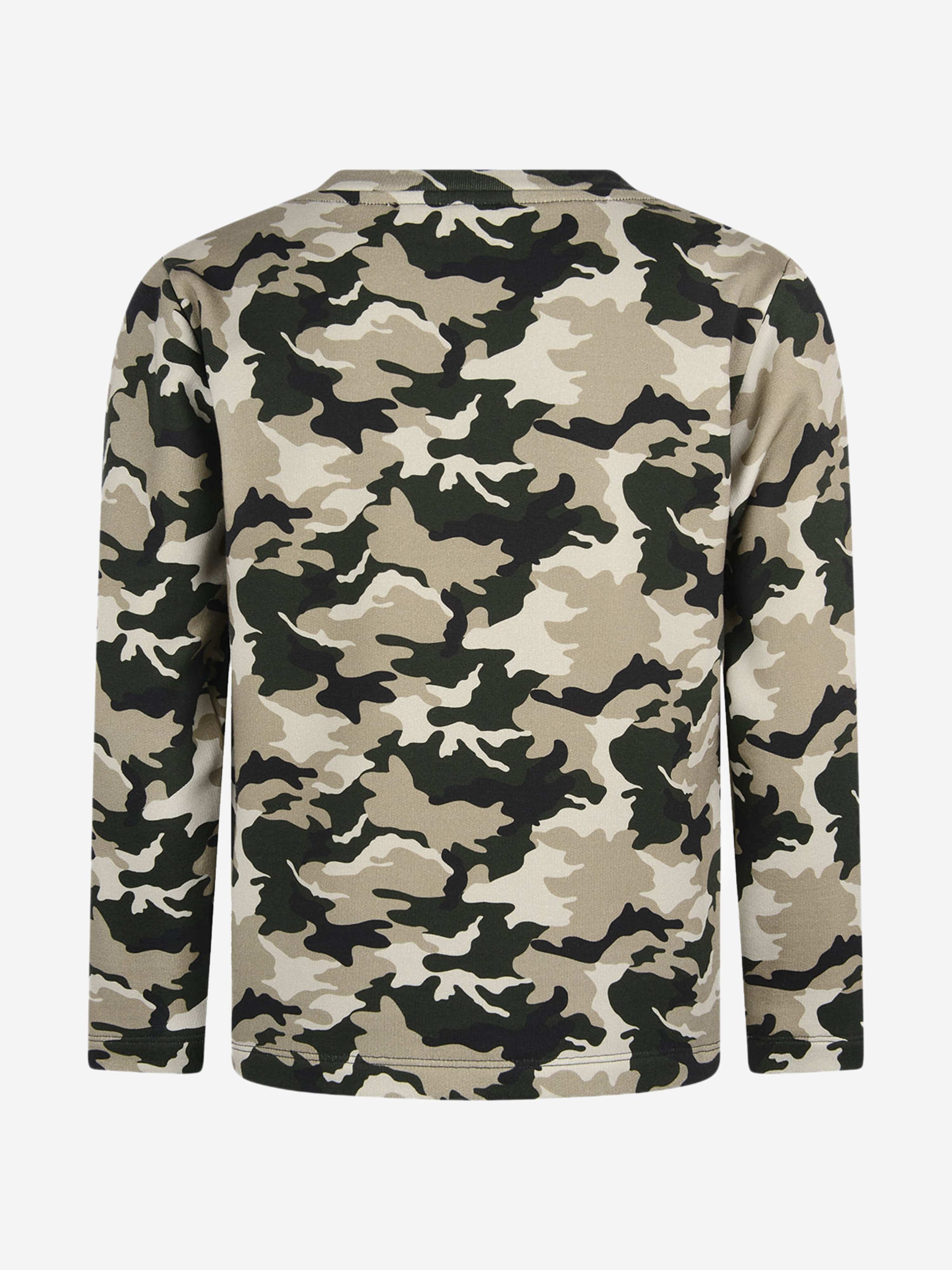 Balmain Boys Sweater - Camouflage Cotton Logo Sweater