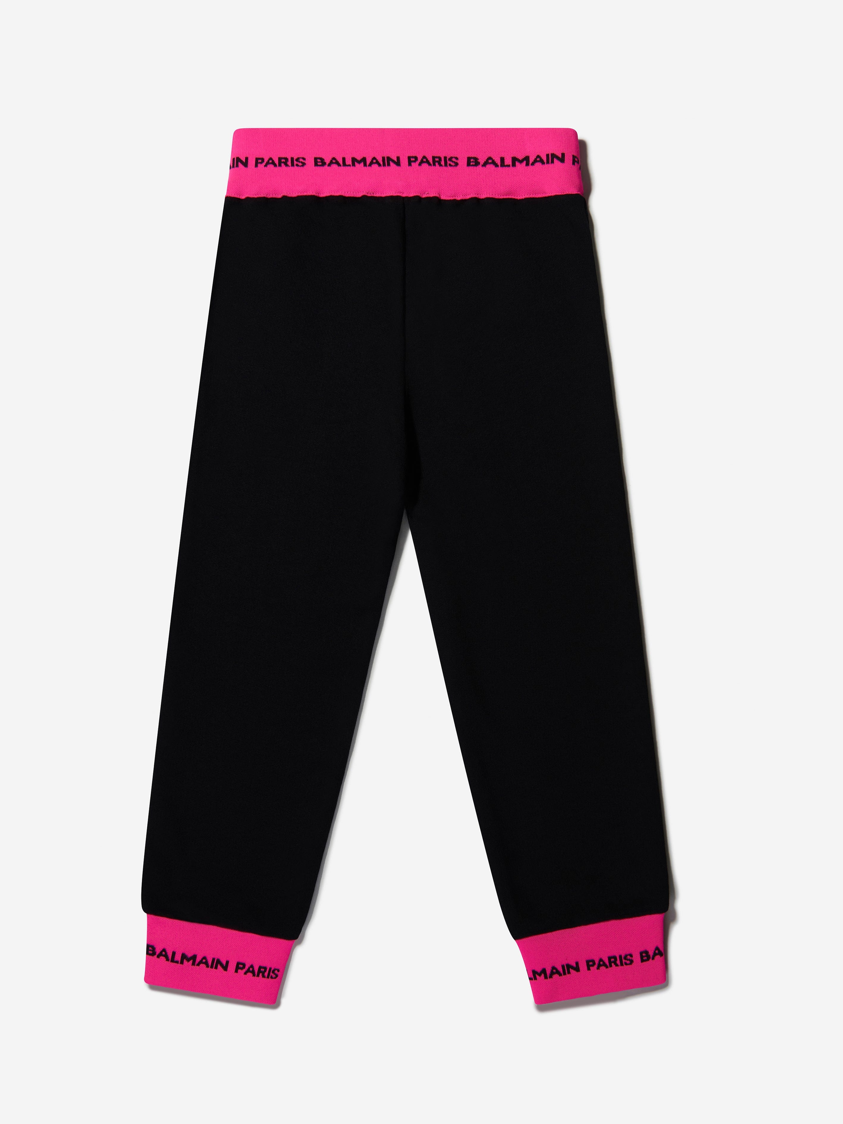 Balmain Girls Cotton Branded Joggers