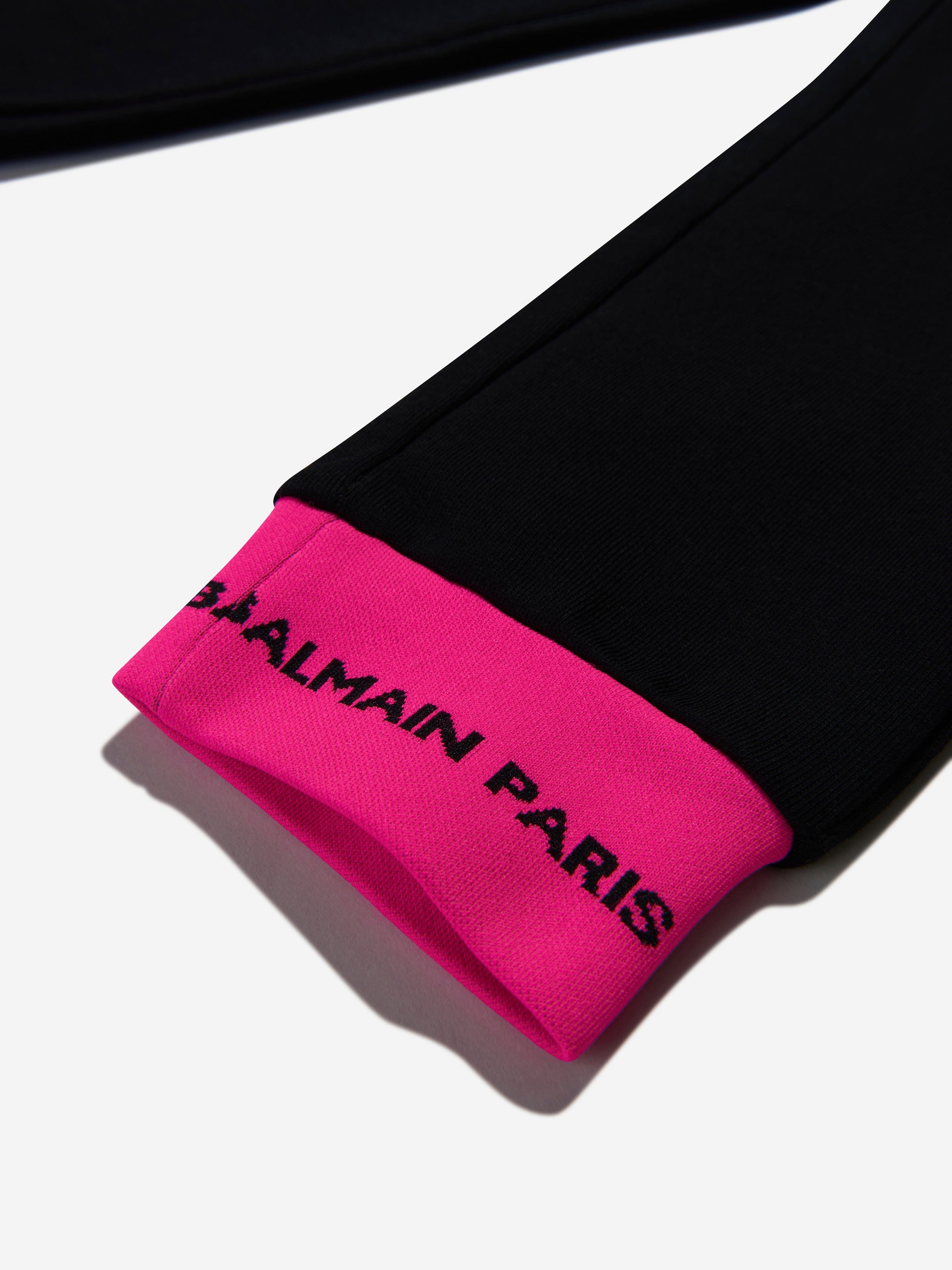 Balmain Girls Cotton Branded Joggers