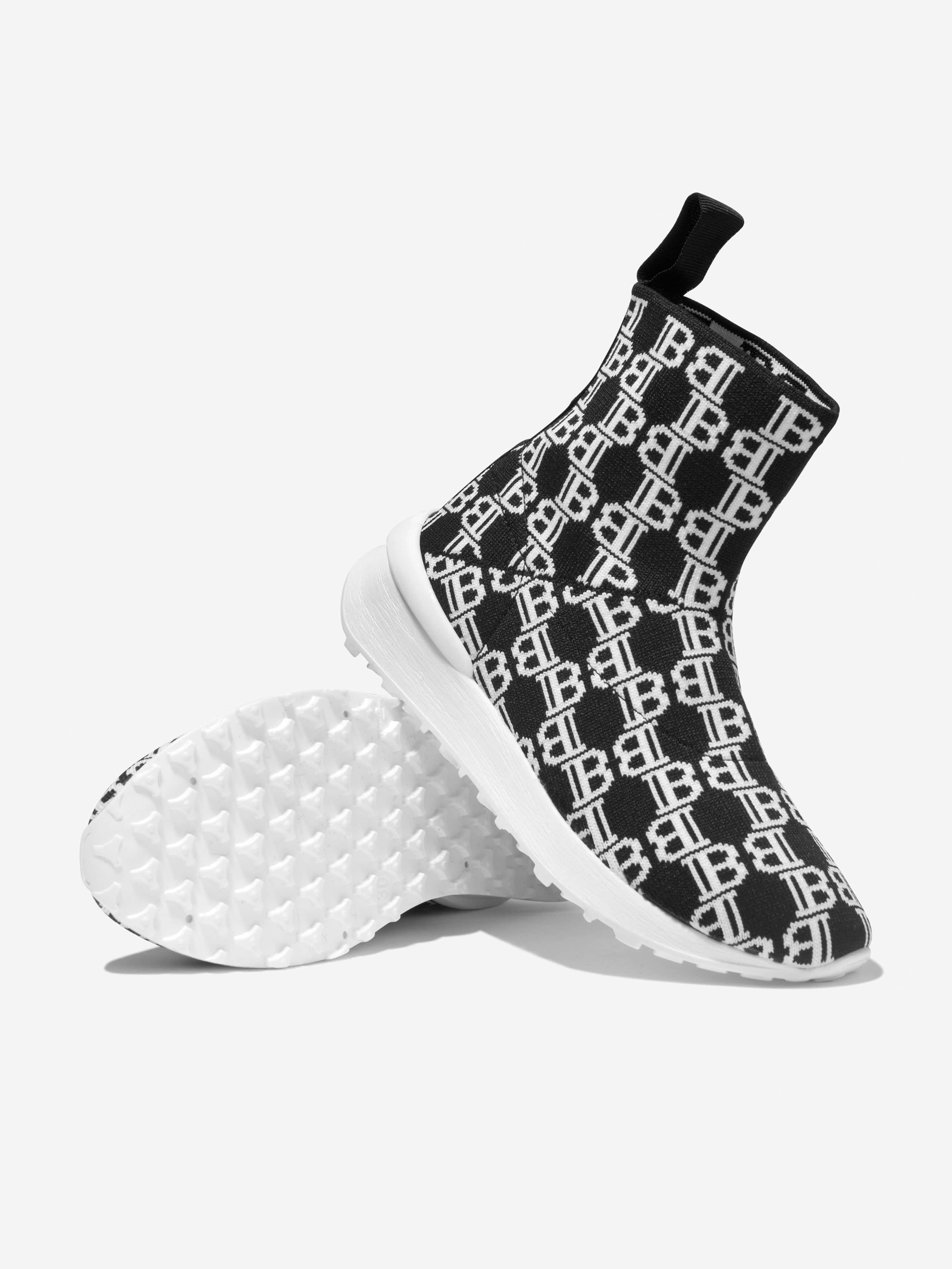 Balmain Unisex Logo Print Sock Trainers