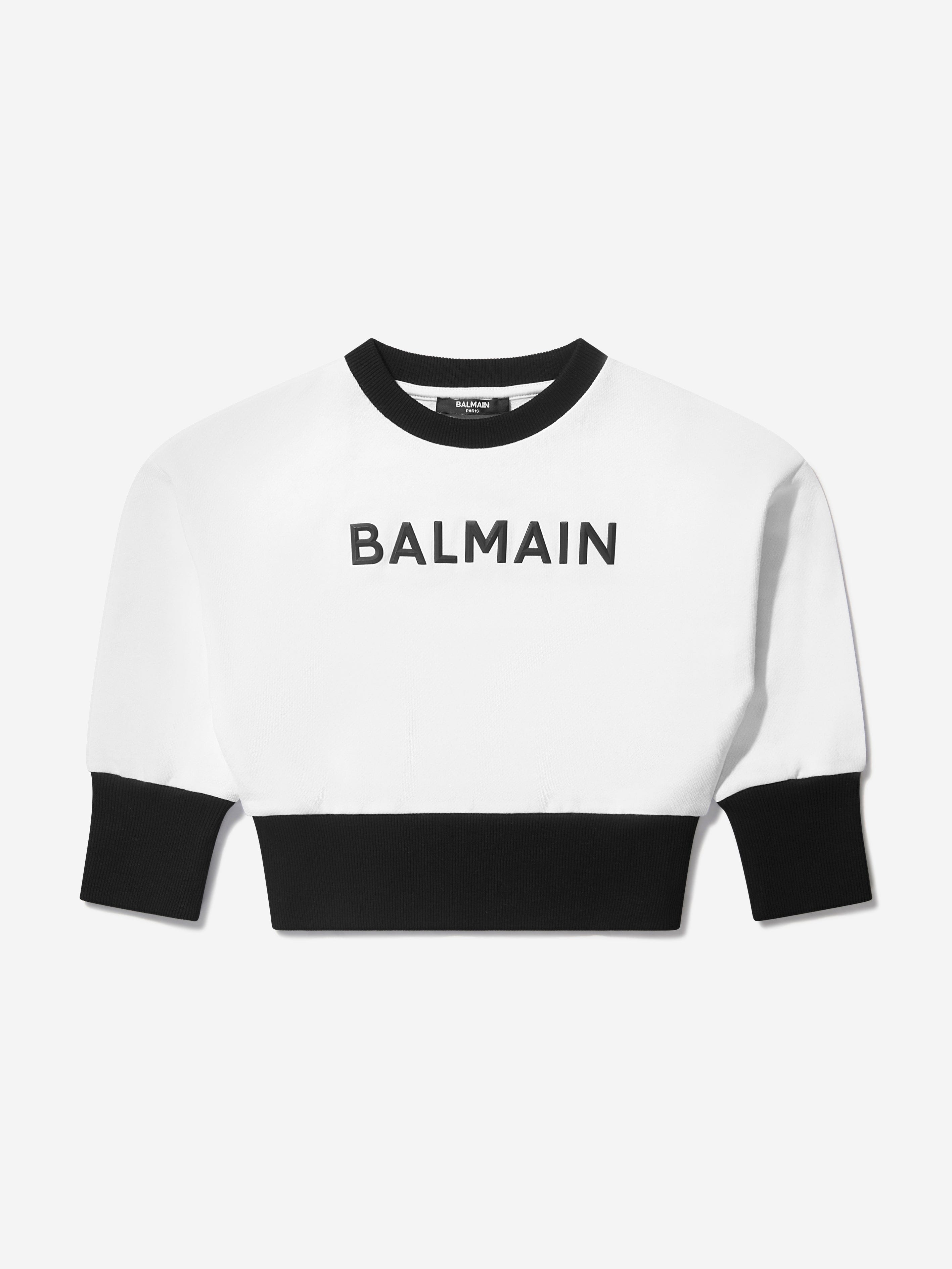 Balmain Girls Cotton Branded Sweatshirt