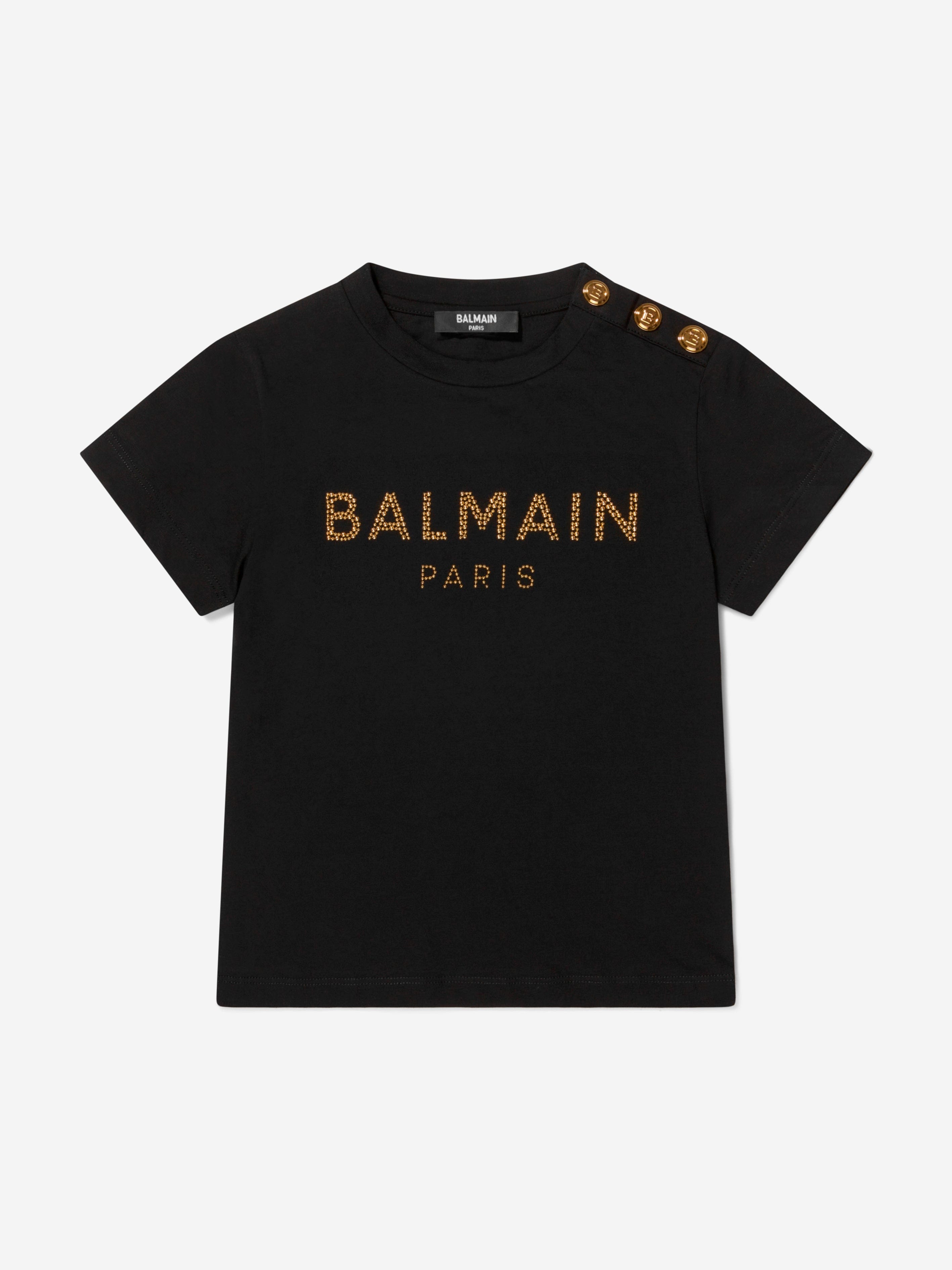 Balmain Girls Cotton Branded T-Shirt