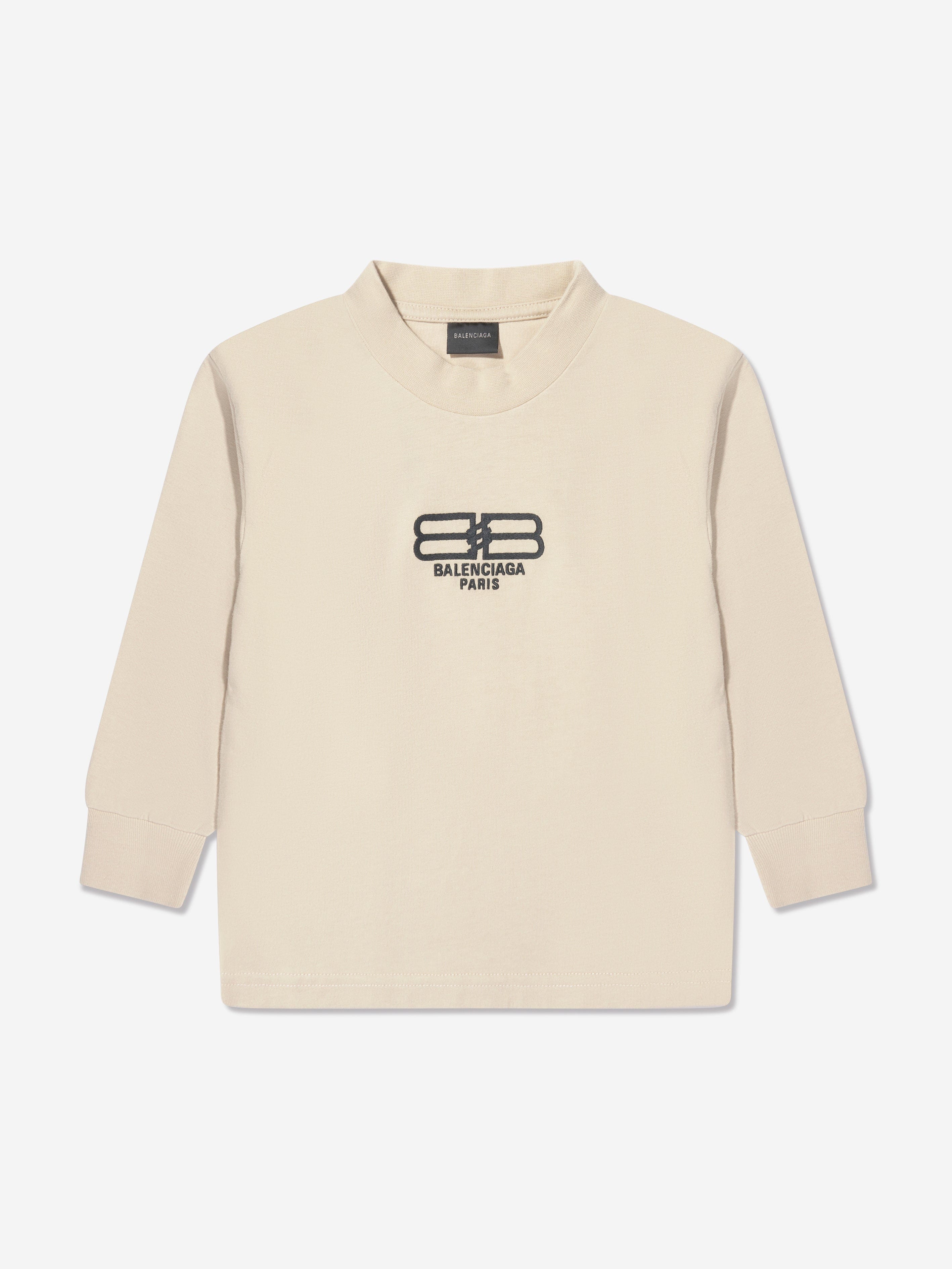 Balenciaga Kids Long Sleeve Logo T-Shirt