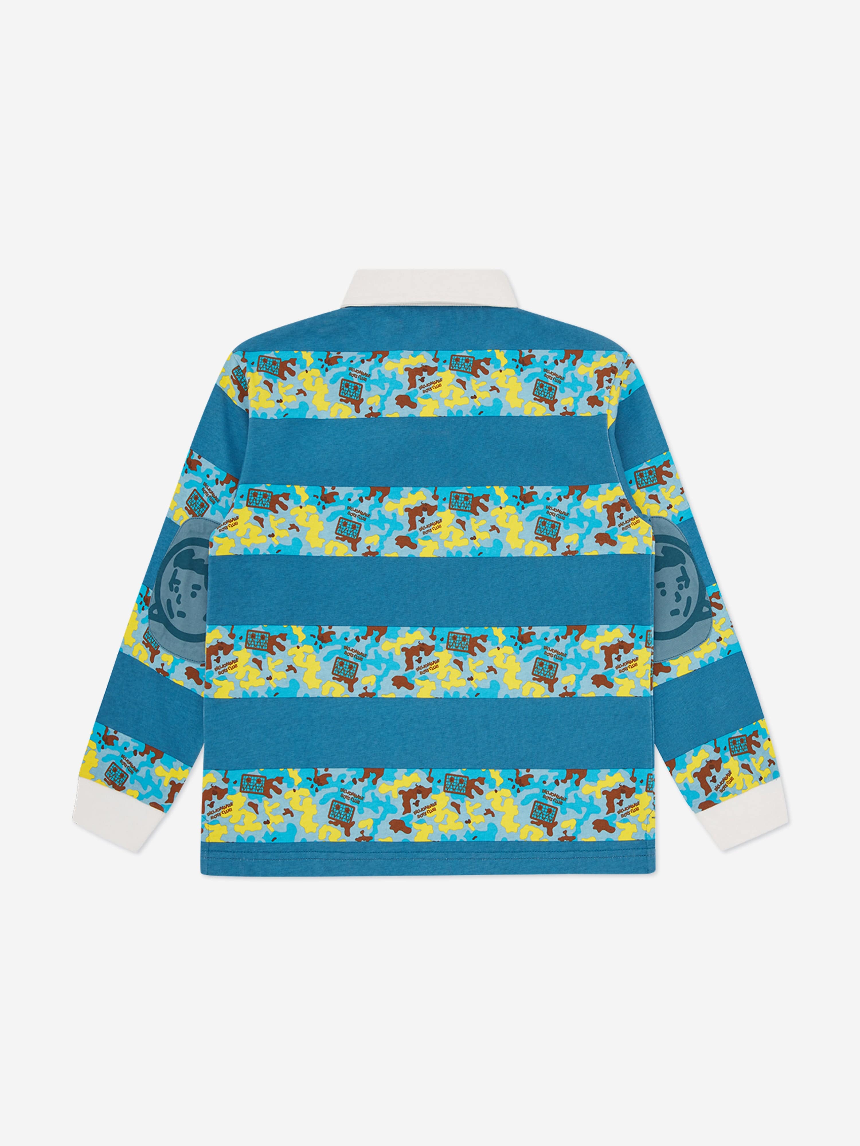 Billionaire Boys Club Boys Robot Camo Rugby Top in Blue
