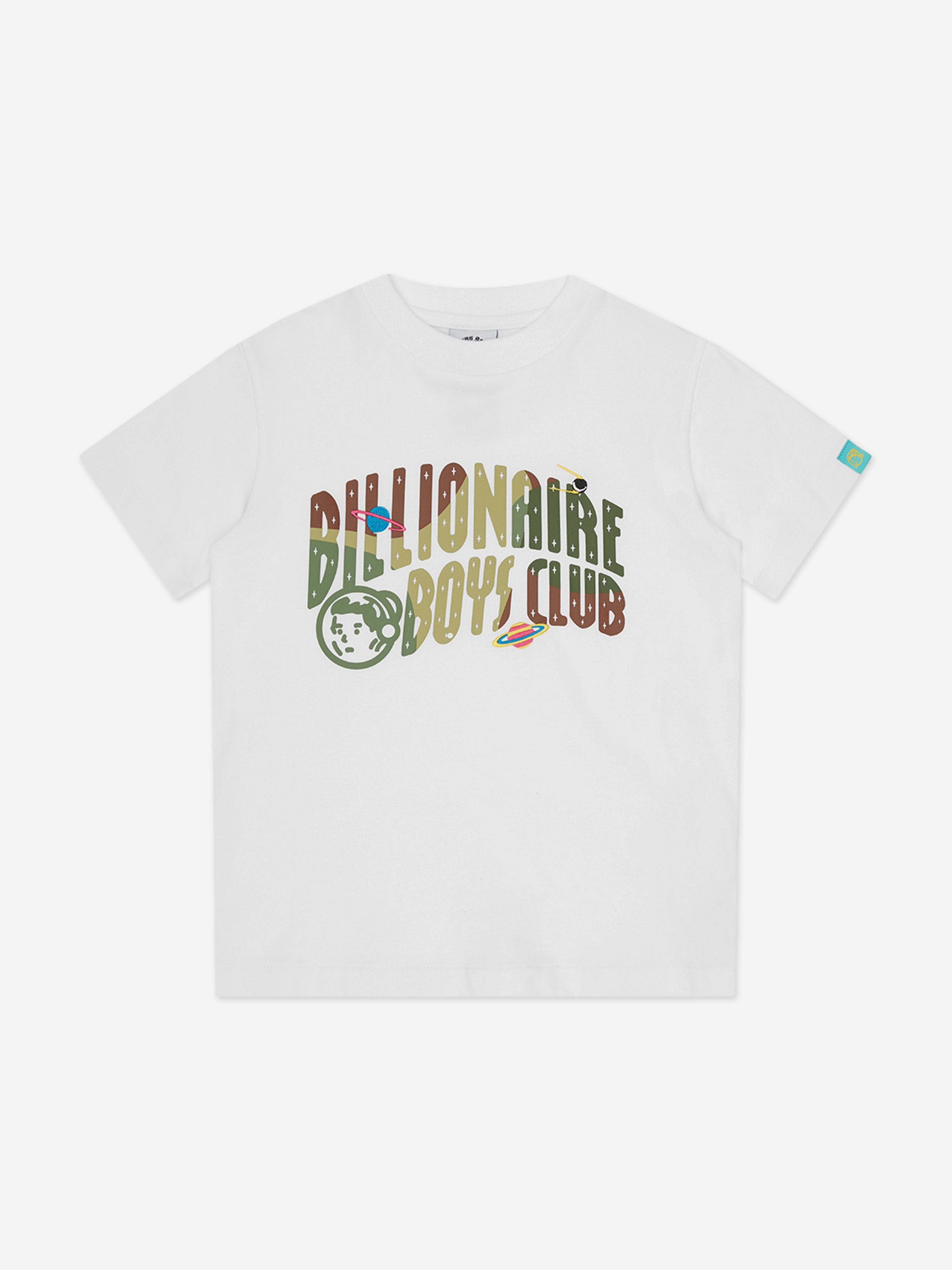 Billionaire Boys Club Boys Space Camo Arch Logo T-Shirt in White