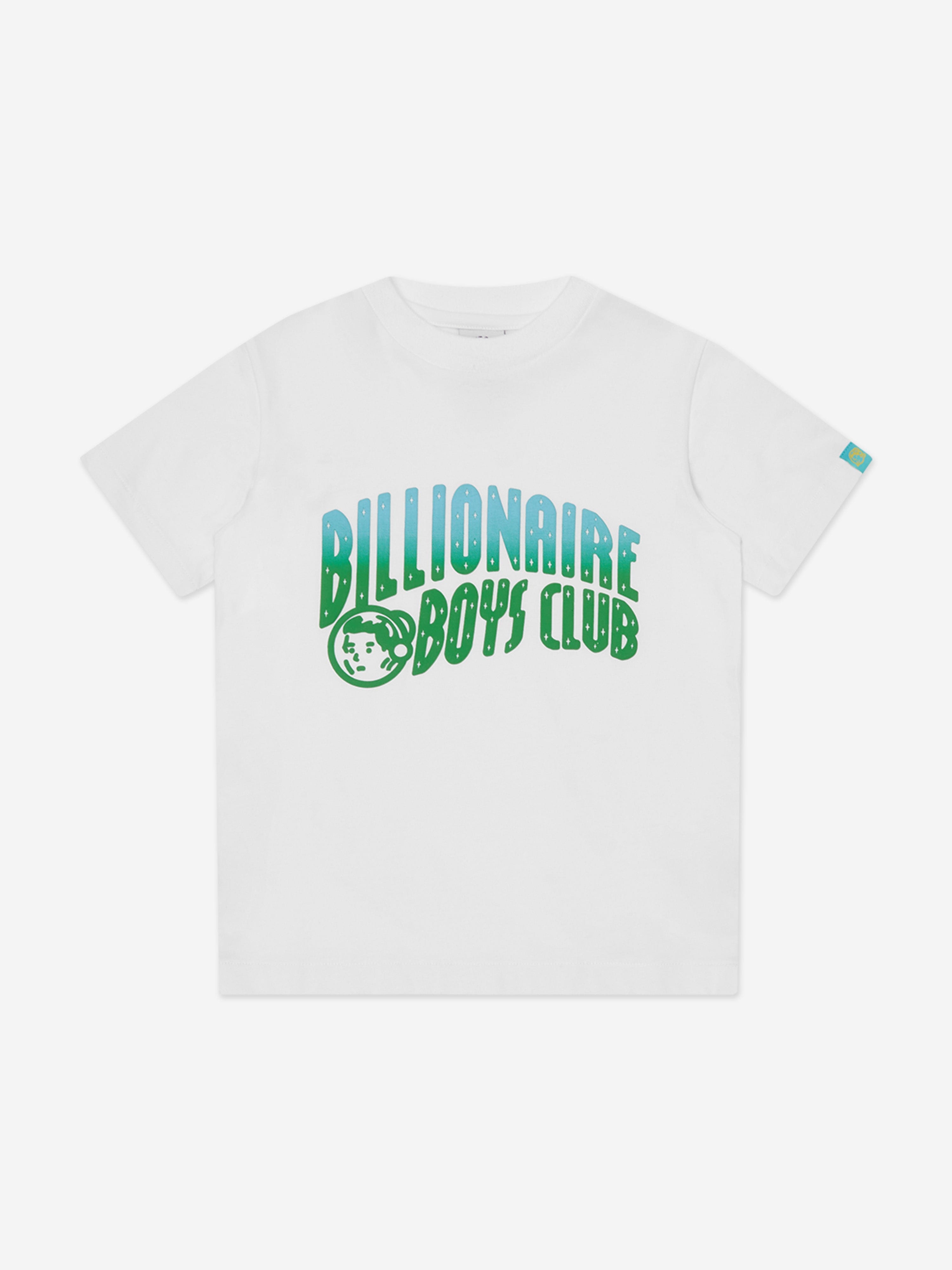 Billionaire Boys Club Boys Gradient Puff Print Arch Logo T-Shirt in White