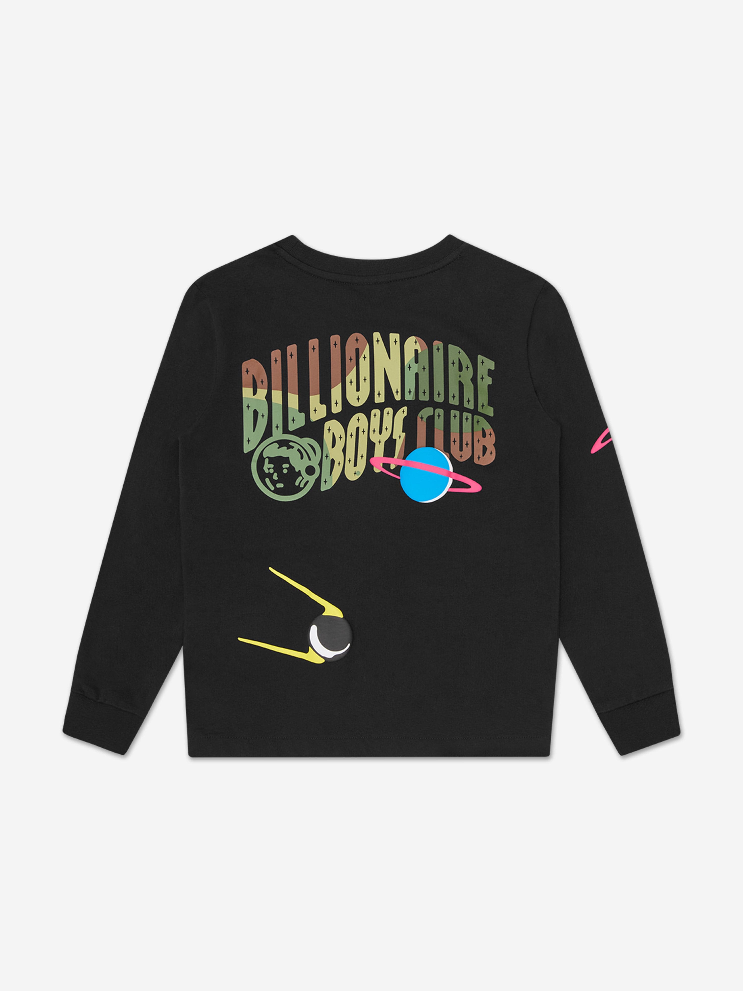 Billionaire Boys Club Boys Space Camo LS T-Shirt in Black