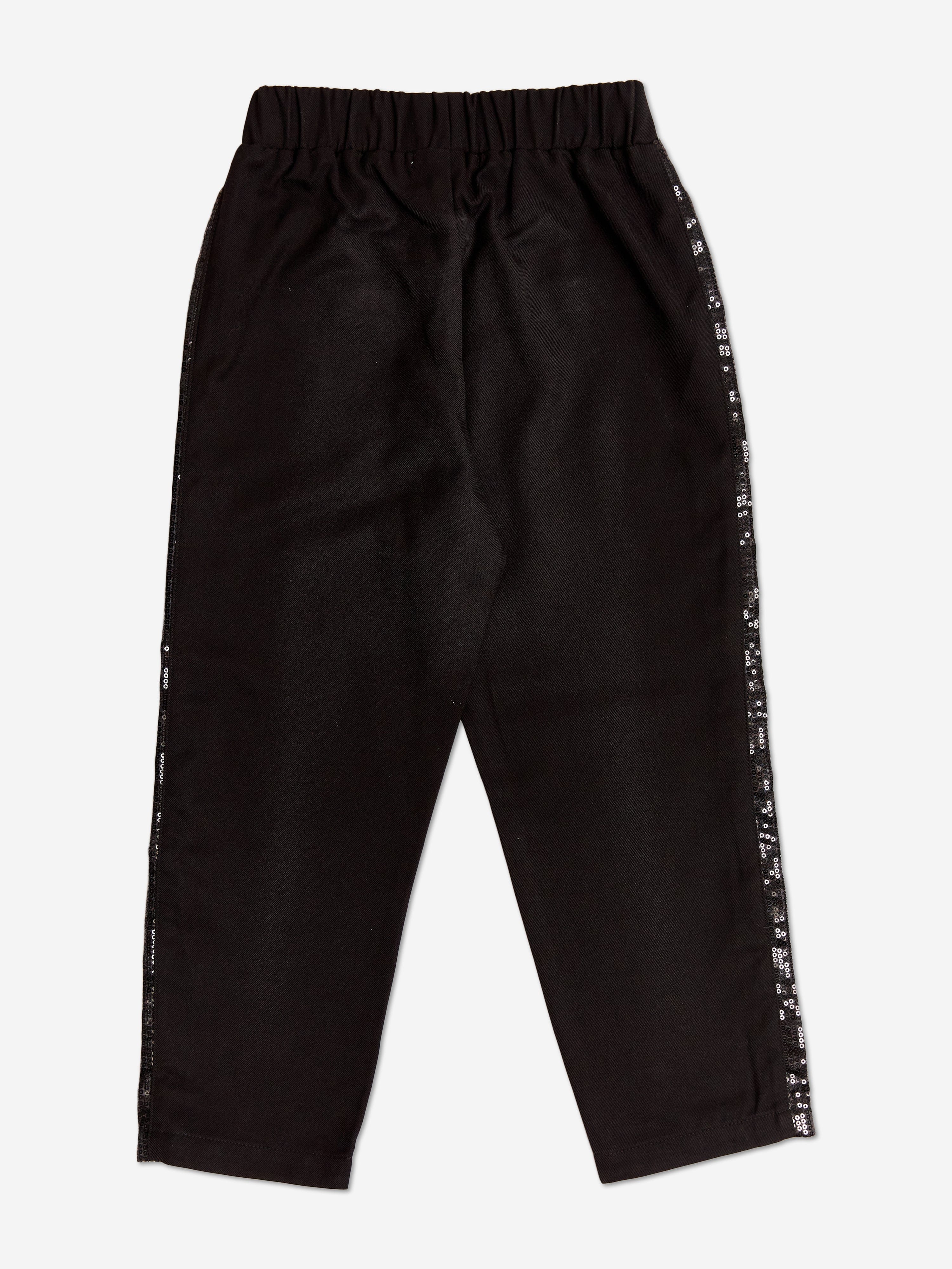 BCBGMAXAZRIA Girls Crystal Tape Slim Trousers in Black