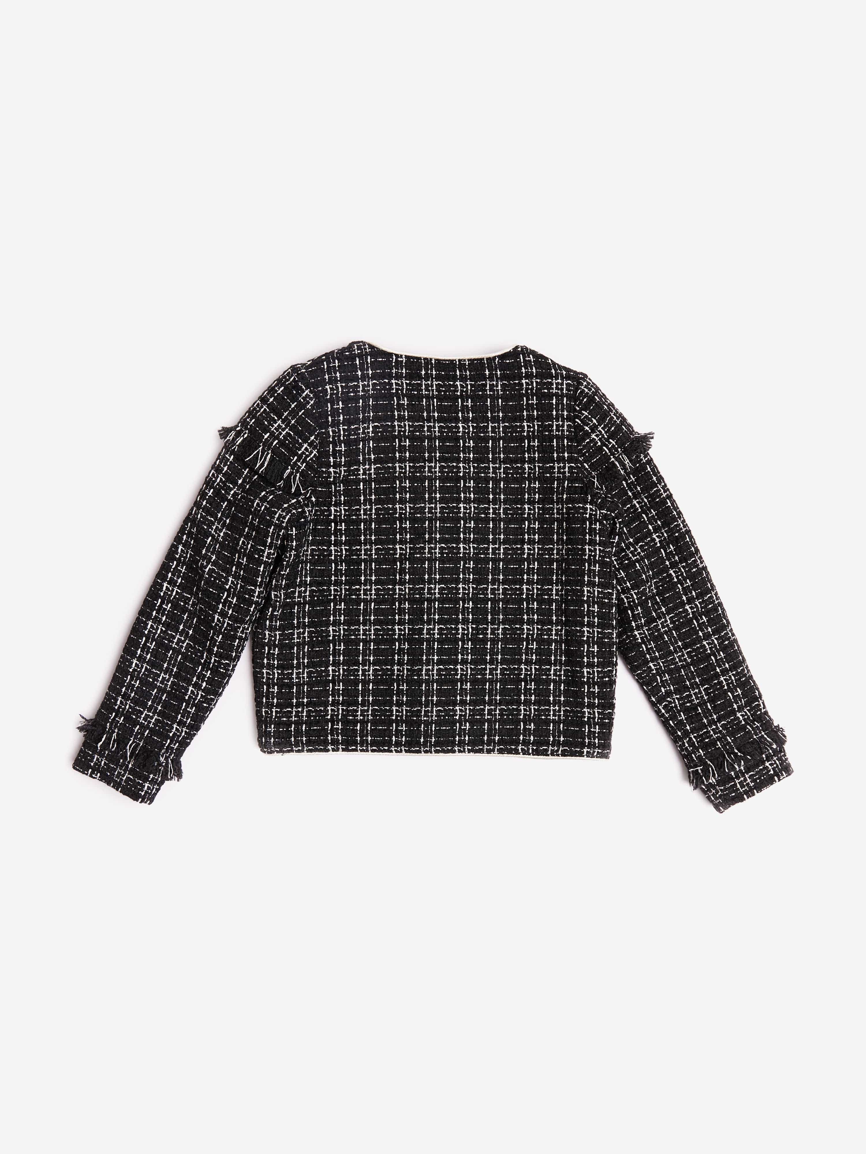 BCBGMAXAZRIA Girls Tweed Jacket in Black