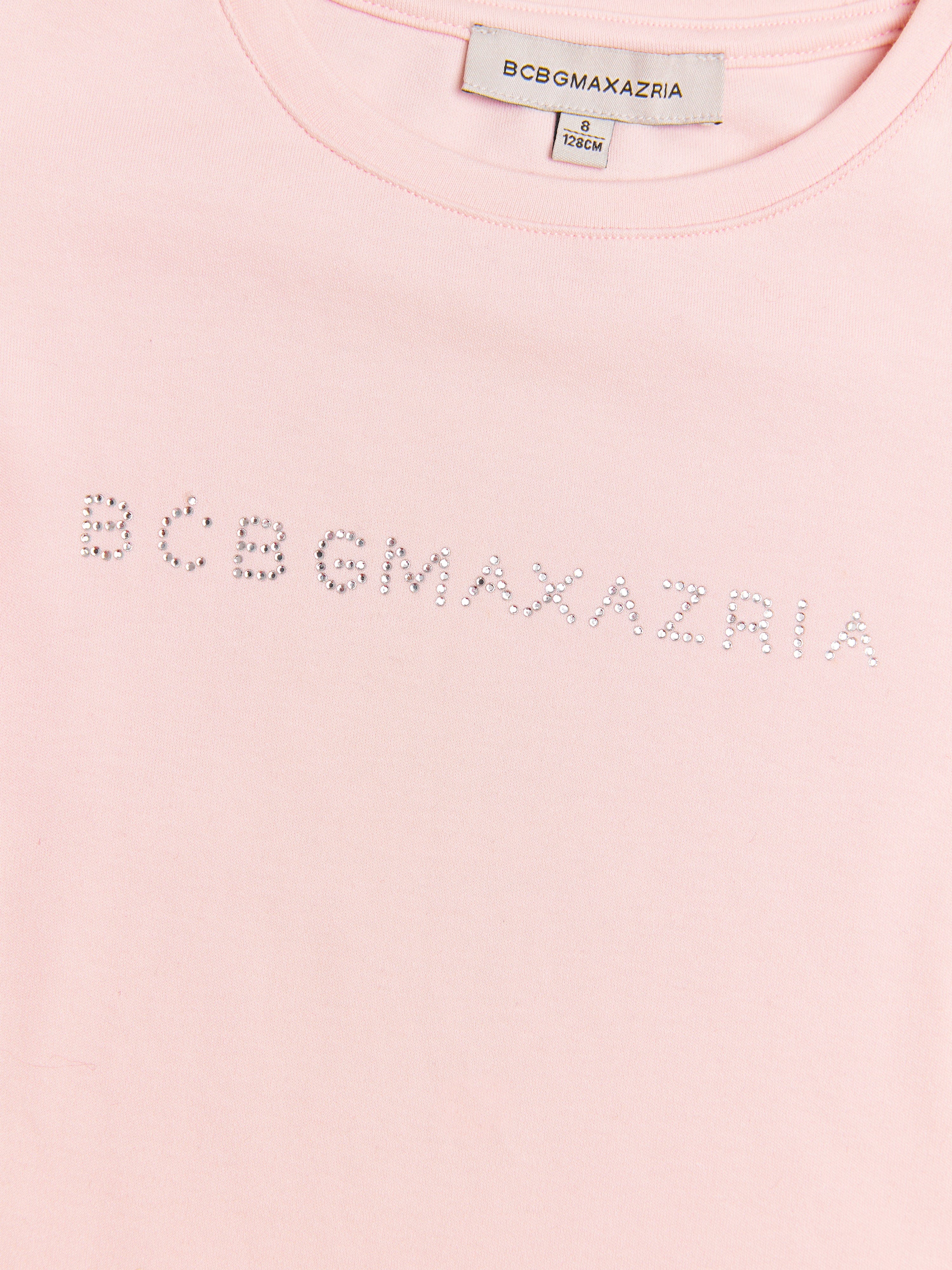 BCBGMAXAZRIA Girls Ruffle Sleeve T-Shirt in Pink