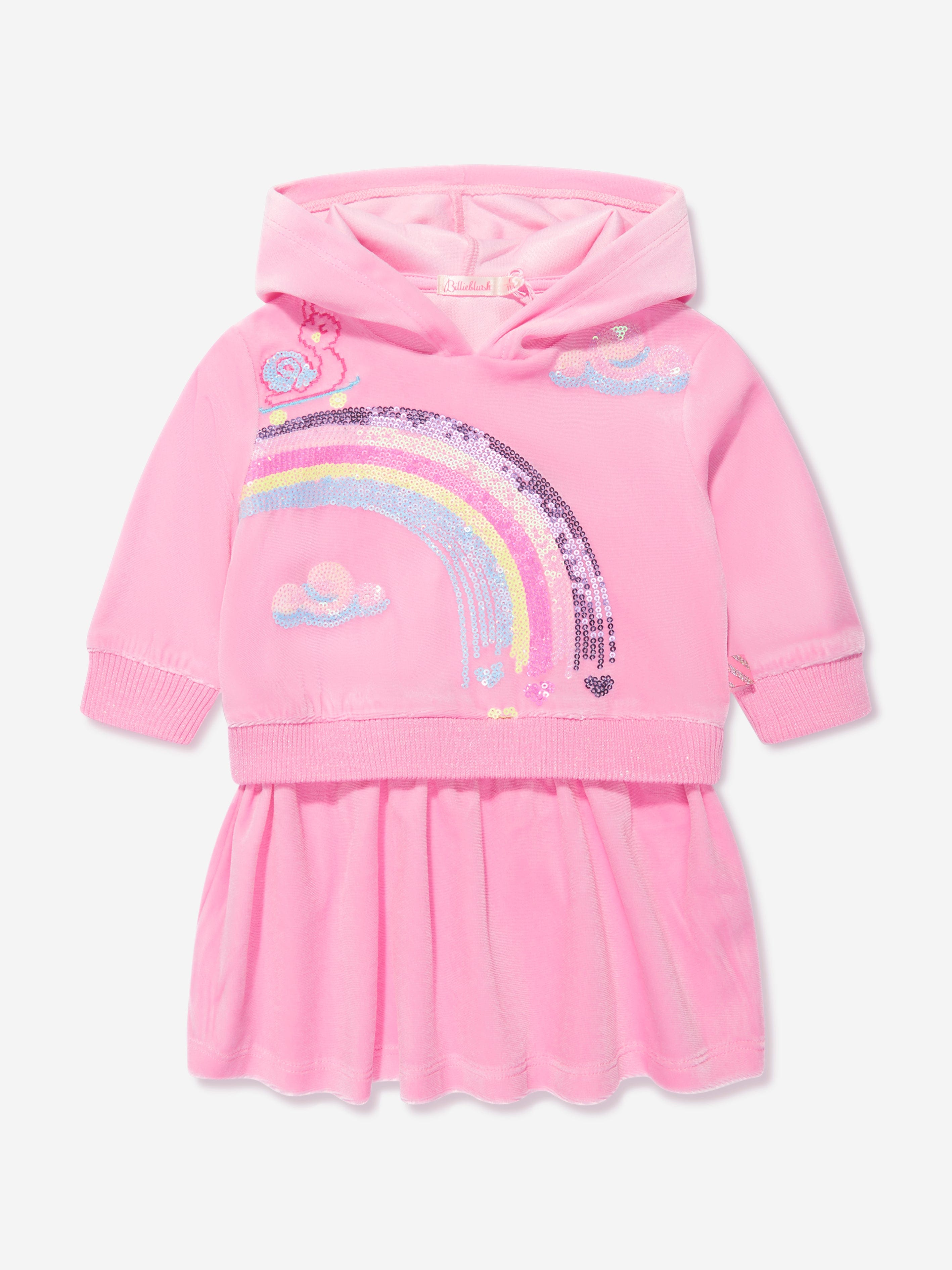 Billieblush Baby Girls Hooded Dress in Pink