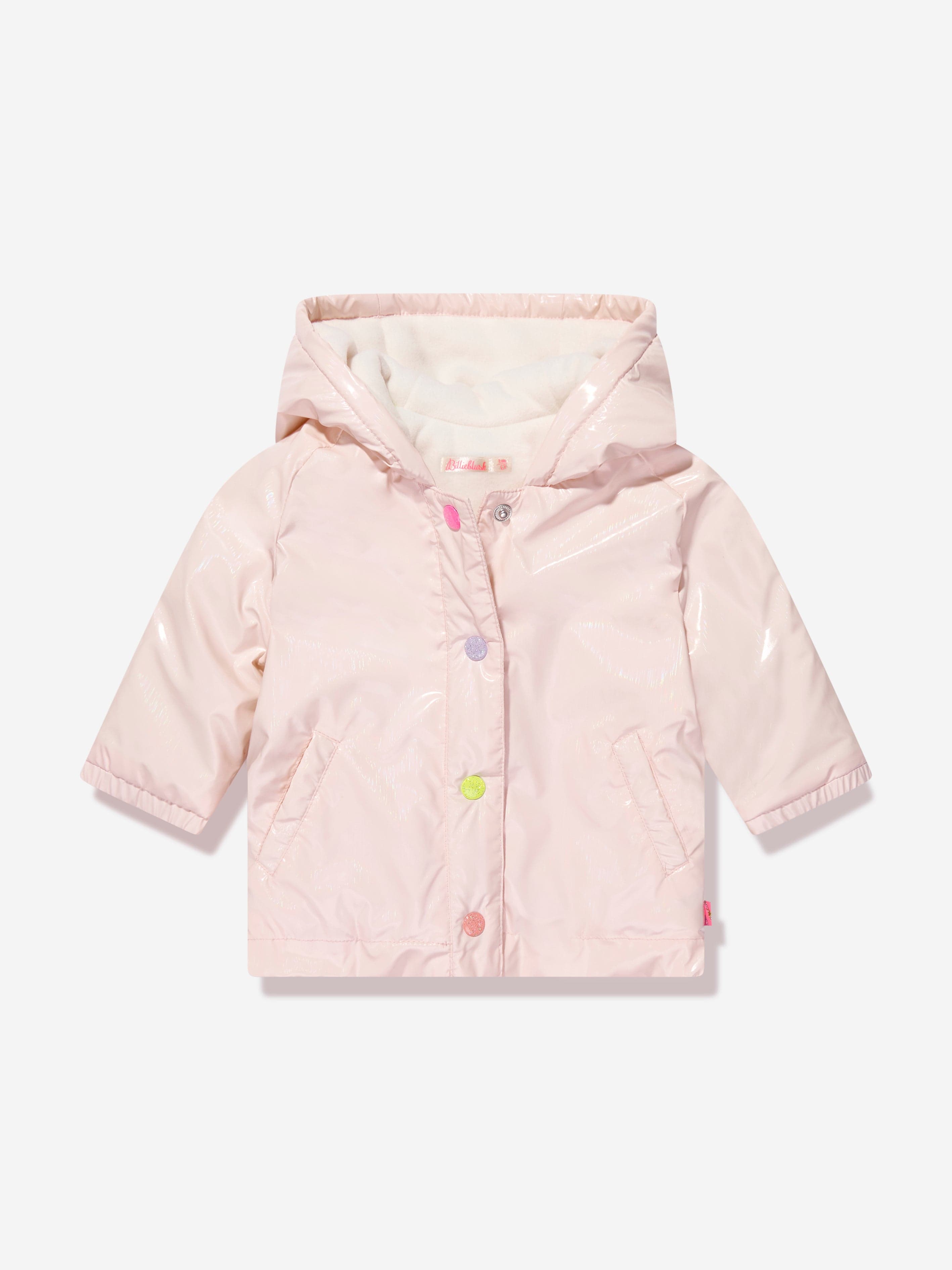 Billieblush Baby Girls Hooded Raincoat in Pink