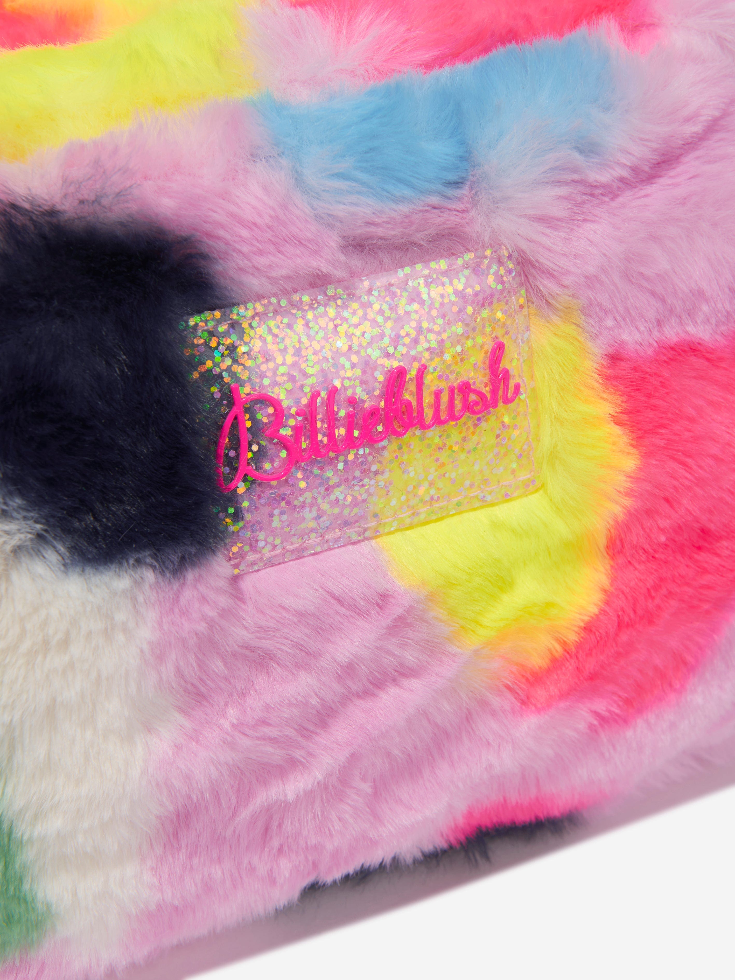 Billieblush Girls Faux Fur Pencil Case in Pink