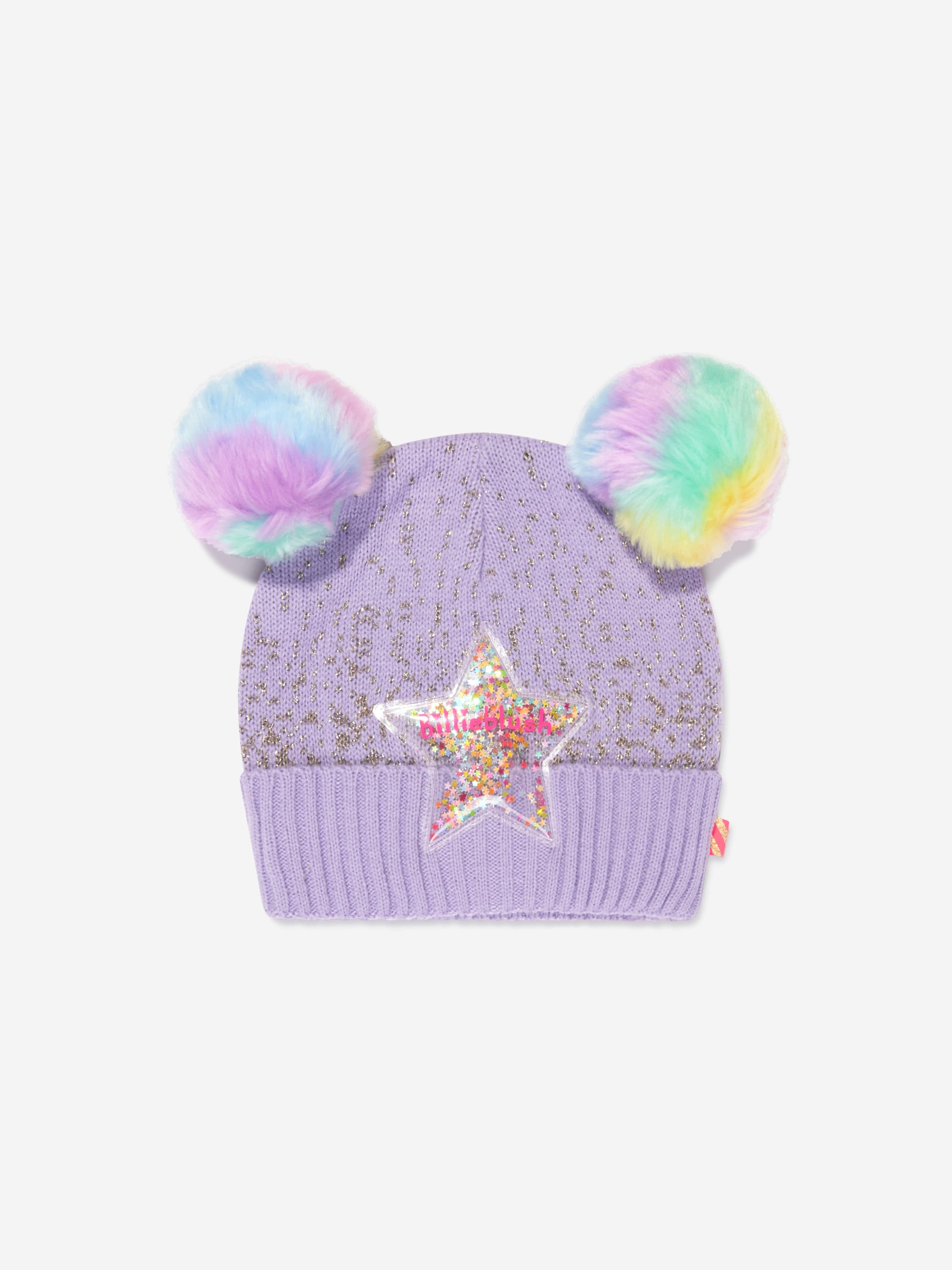 Billieblush Girls Star Bobble Hat in Lilac