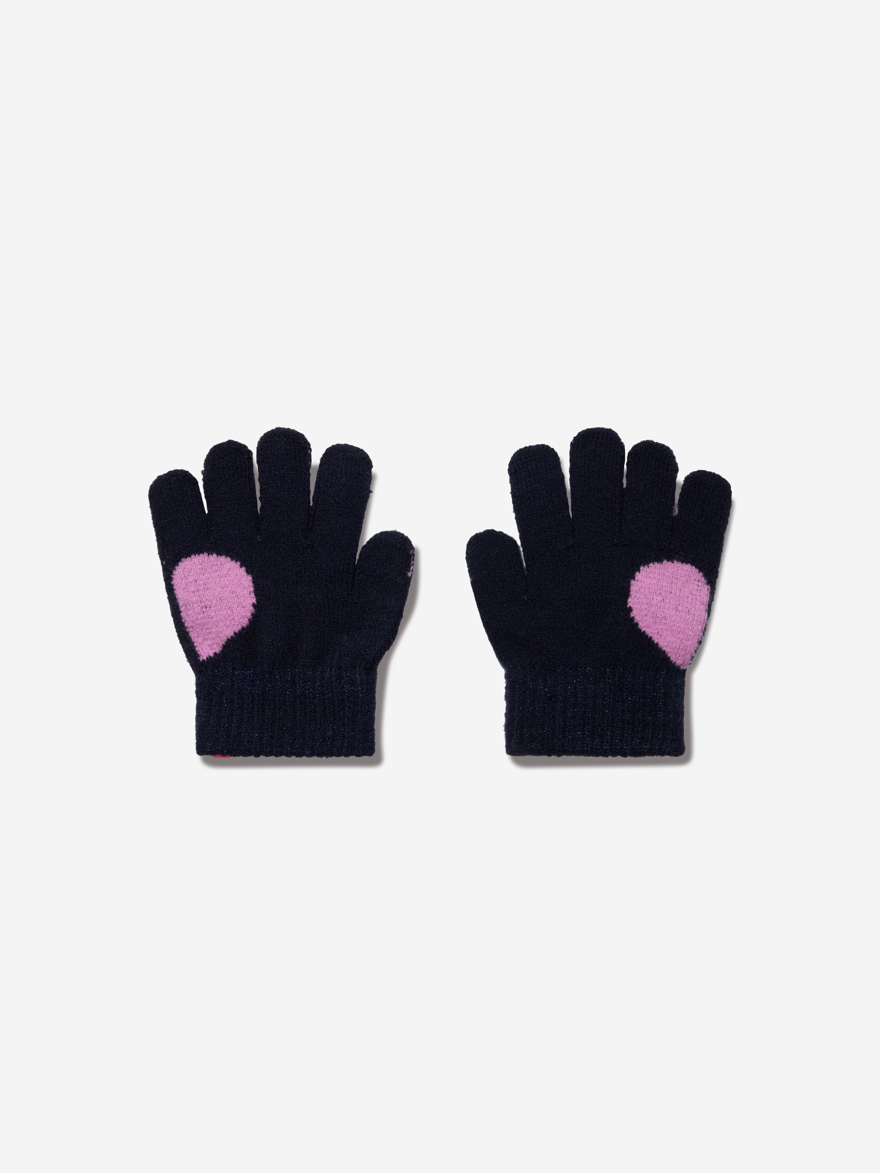 Billieblush Girls Knitted Gloves in Navy