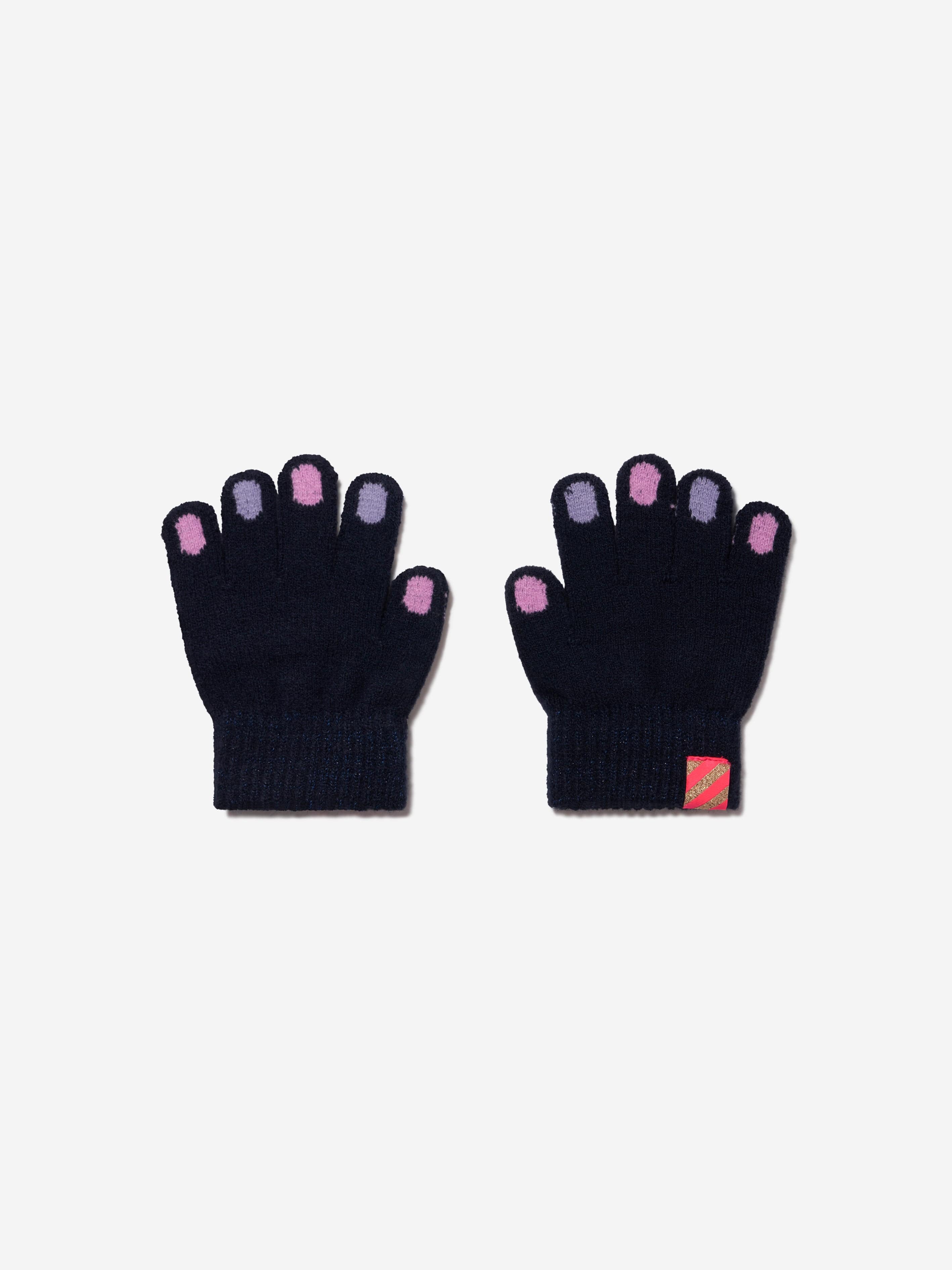 Billieblush Girls Knitted Gloves in Navy