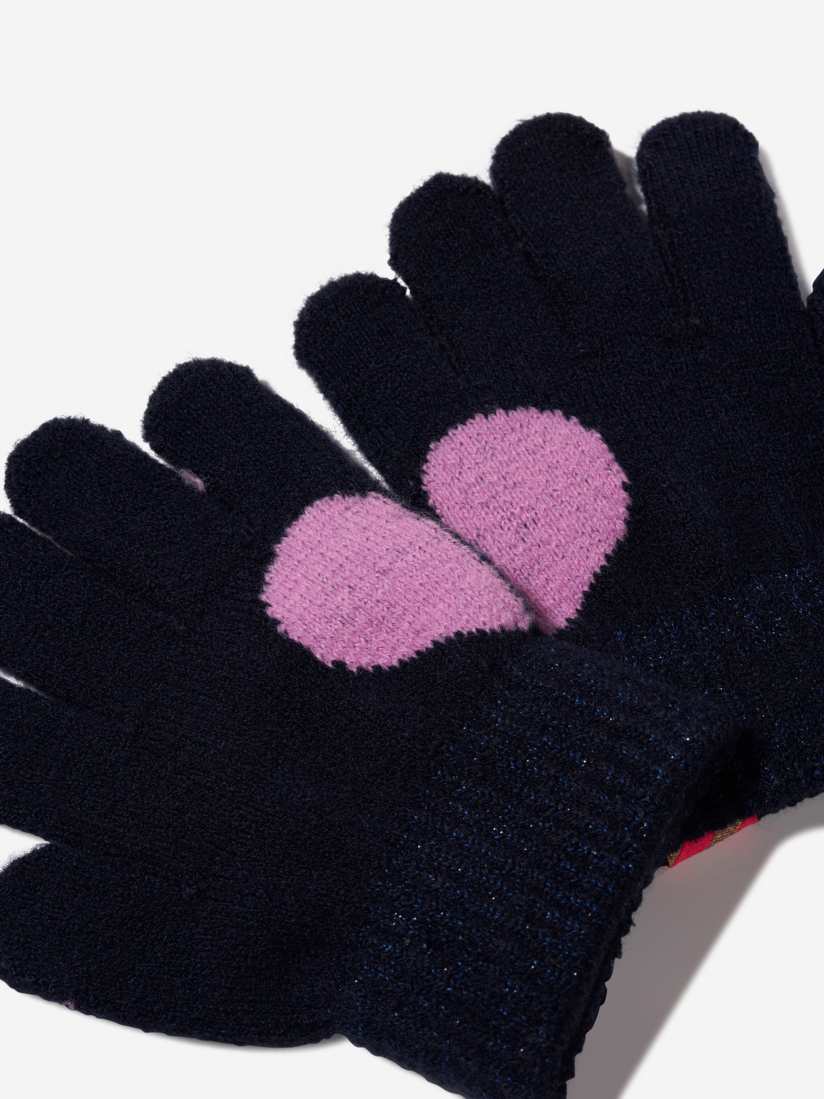 Billieblush Girls Knitted Gloves in Navy