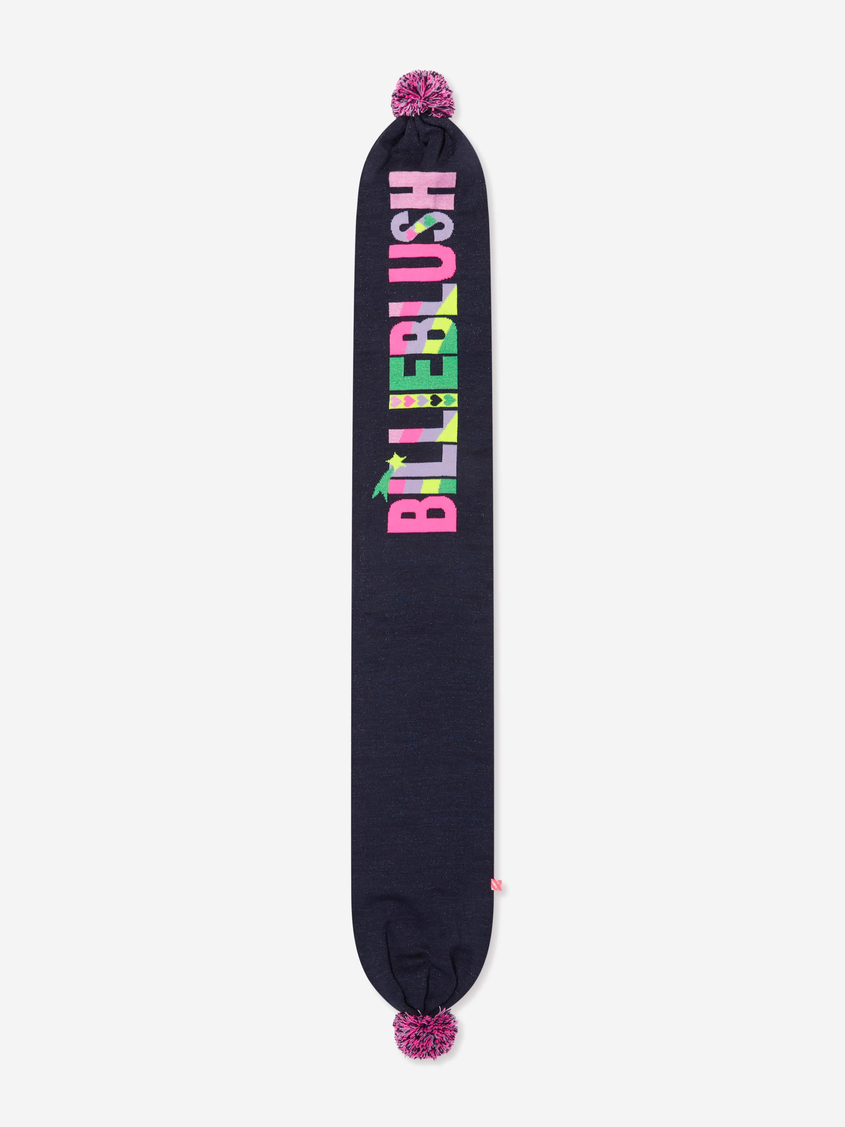 Billieblush Girls Pom Pom Scarf in Navy